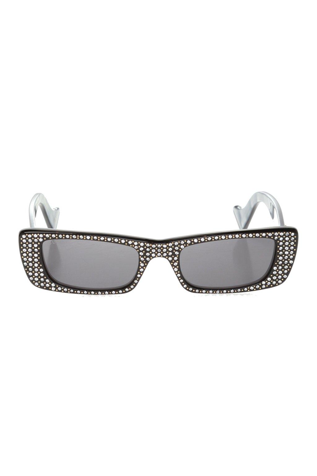Gucci Logo Sunglasses in Black - Lyst