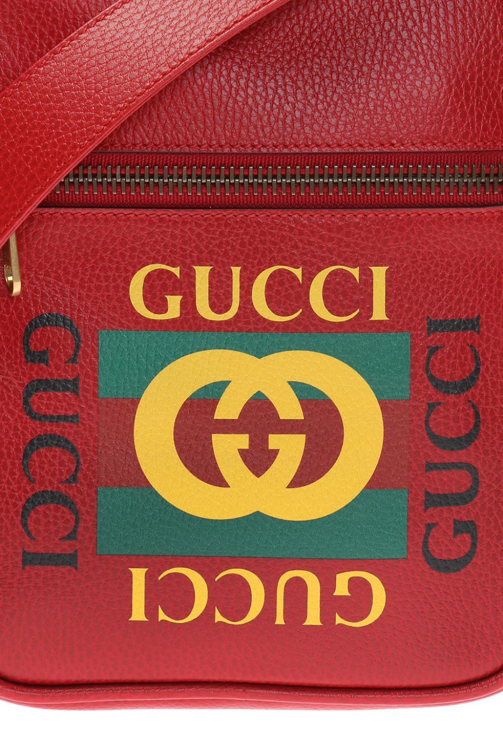 Gucci Shoulder Bag With Logo Print in Red for Men - Save 15% - Lyst