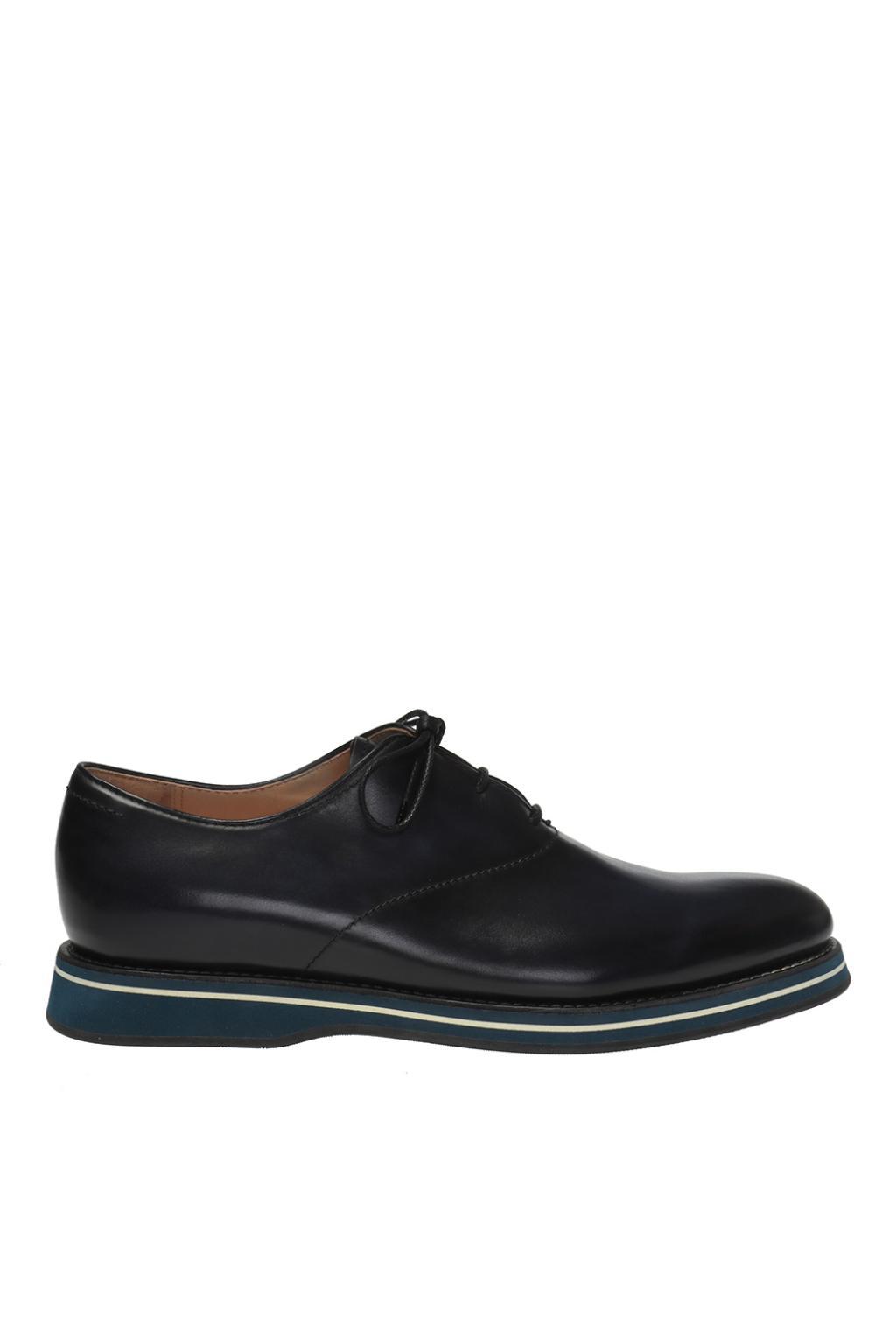 Berluti Leather 'padova' Oxford Shoes in Navy Blue (Blue) for Men - Lyst