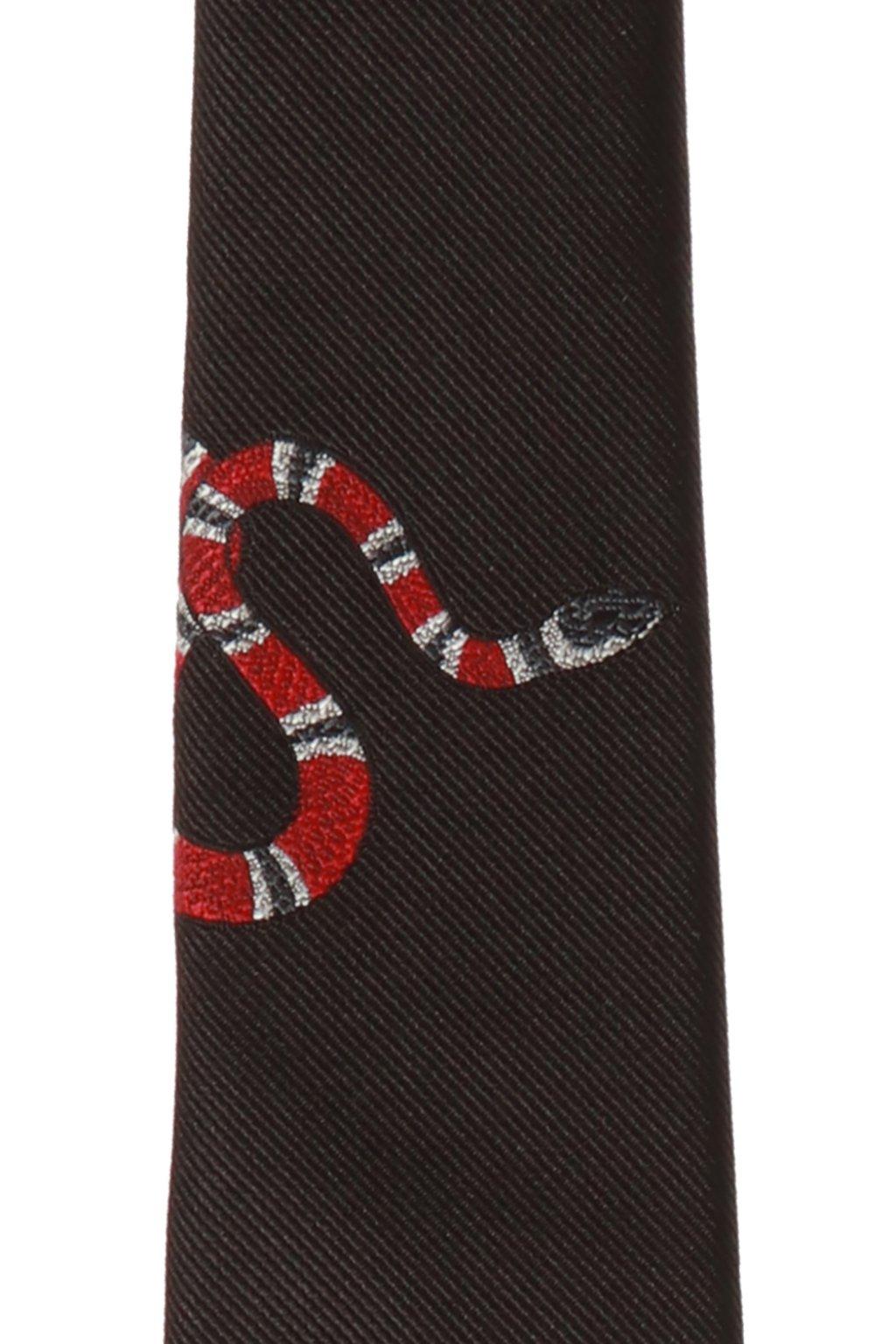 Gucci Kingsnake Motif Silk Tie in Black for Men Lyst Gucci Kingsnake Motif Silk Tie in Black for Men Lyst