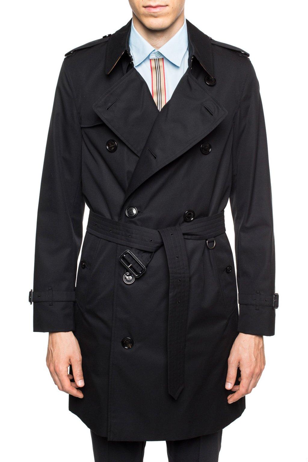Burberry 'chelsea' Double-breasted Trench Coat in Black for Men - Lyst