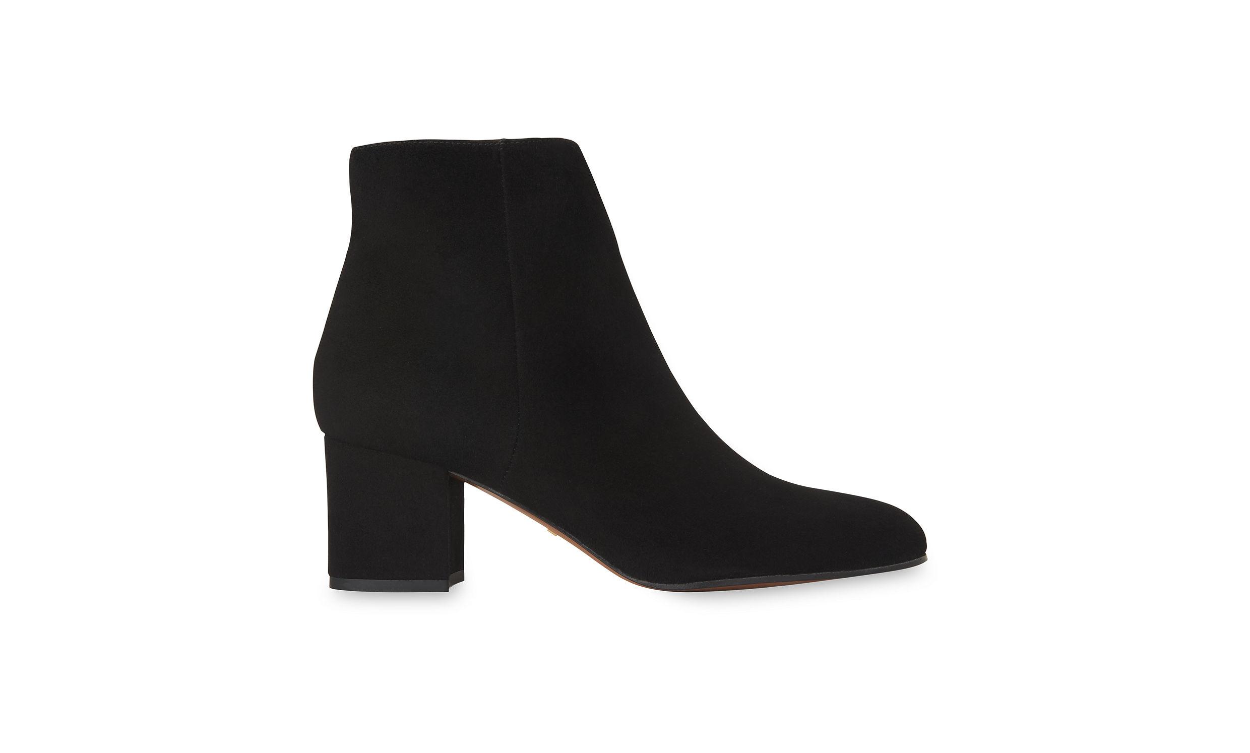 square toe suede boots