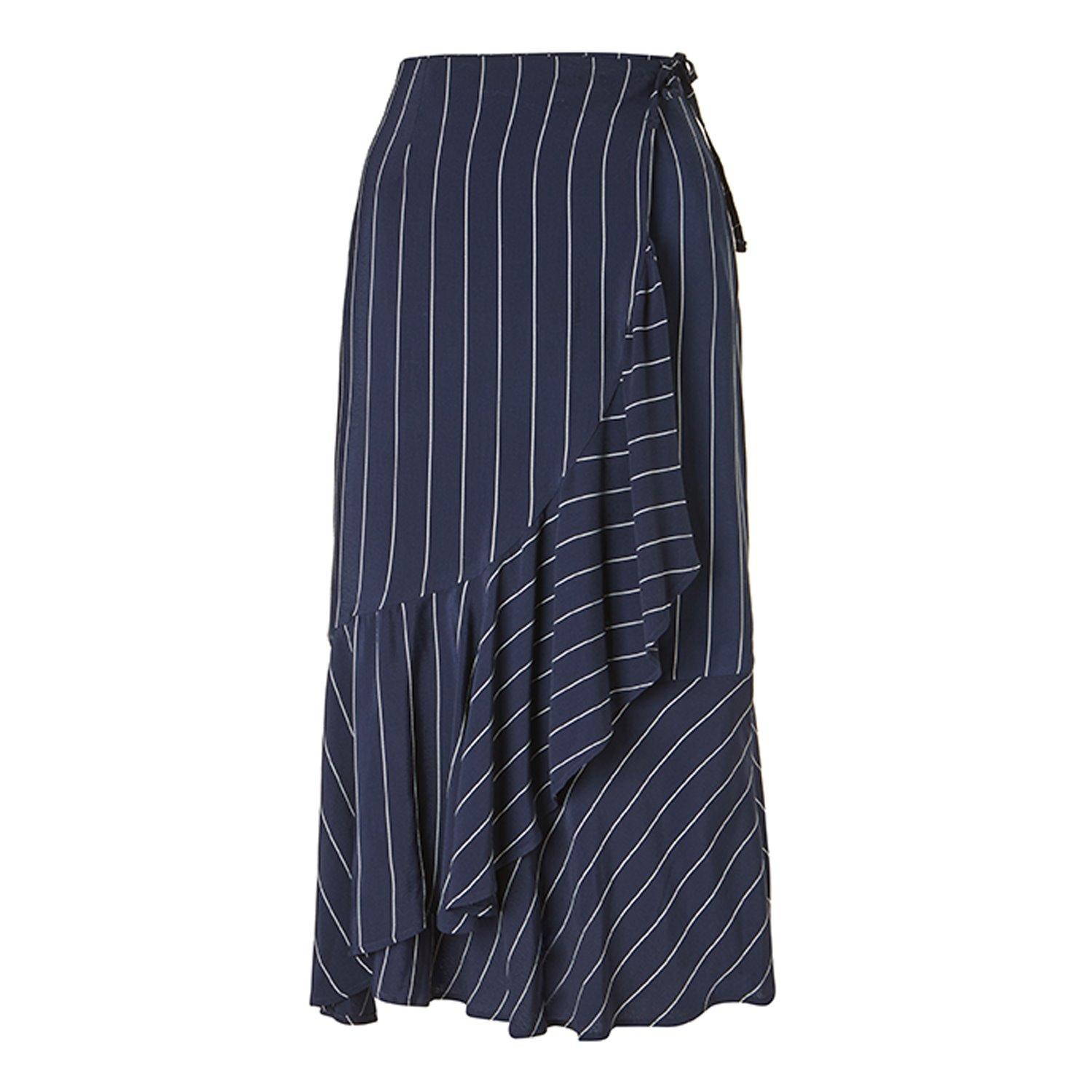 Baukjen Harriet Stripe Skirt In Blue & Slim White Stripe in Blue - Lyst