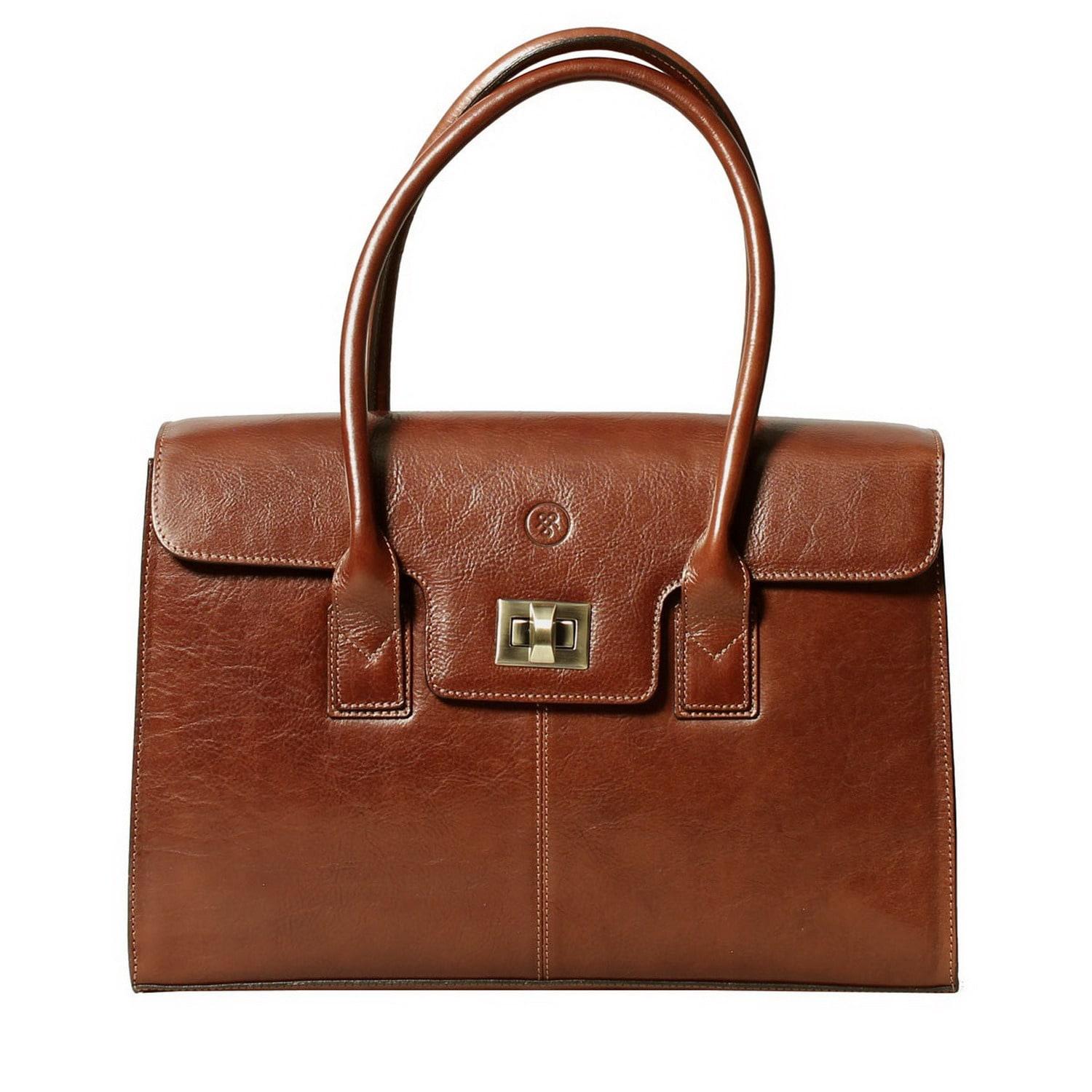 Maxwell scott bags Ladies Chestnut Tan Leather Laptop Bag The Fabia in Brown | Lyst