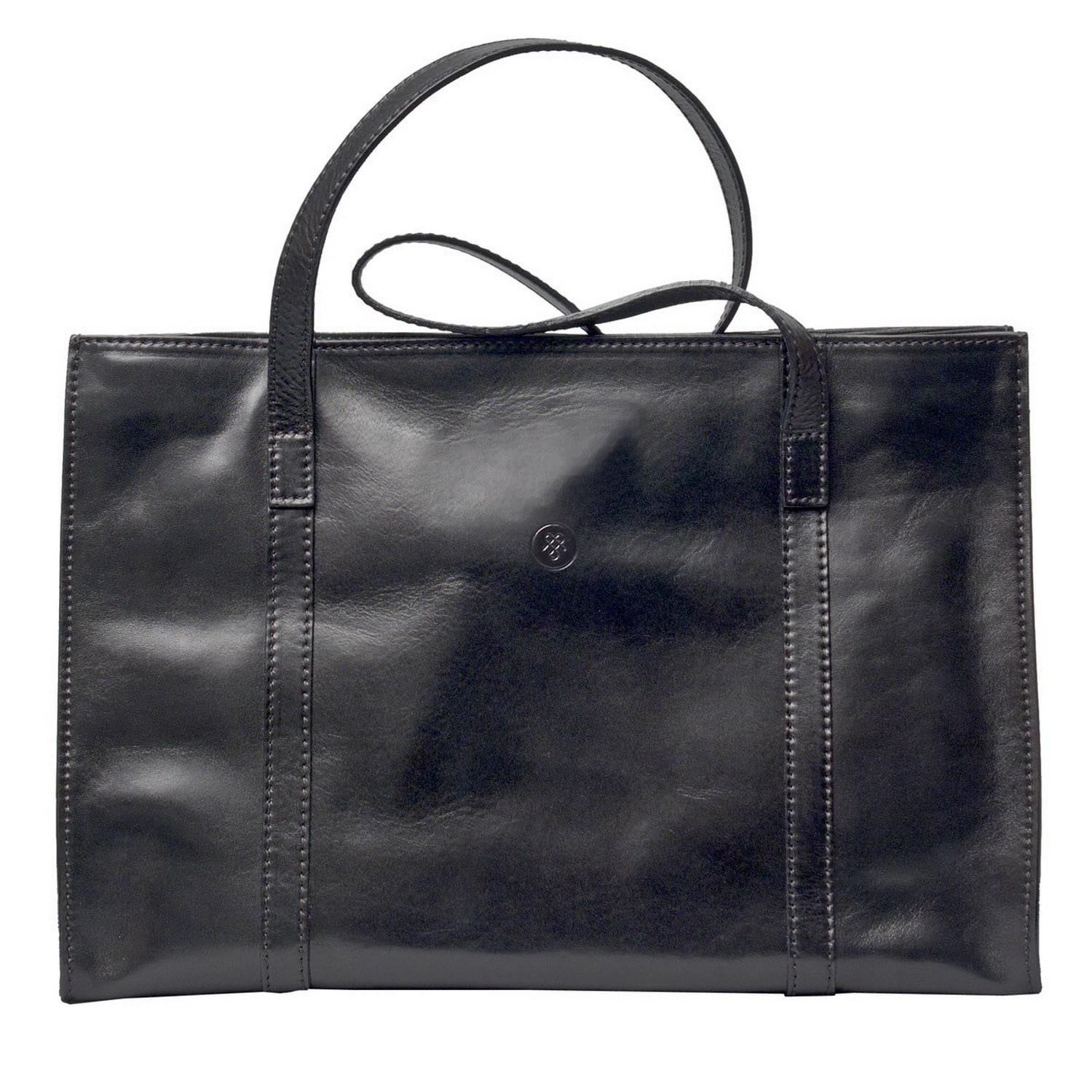 Maxwell scott bags Luxury Italian Leather Women&#39;s Work Bag Briefcase Rivara Night Black in Black ...