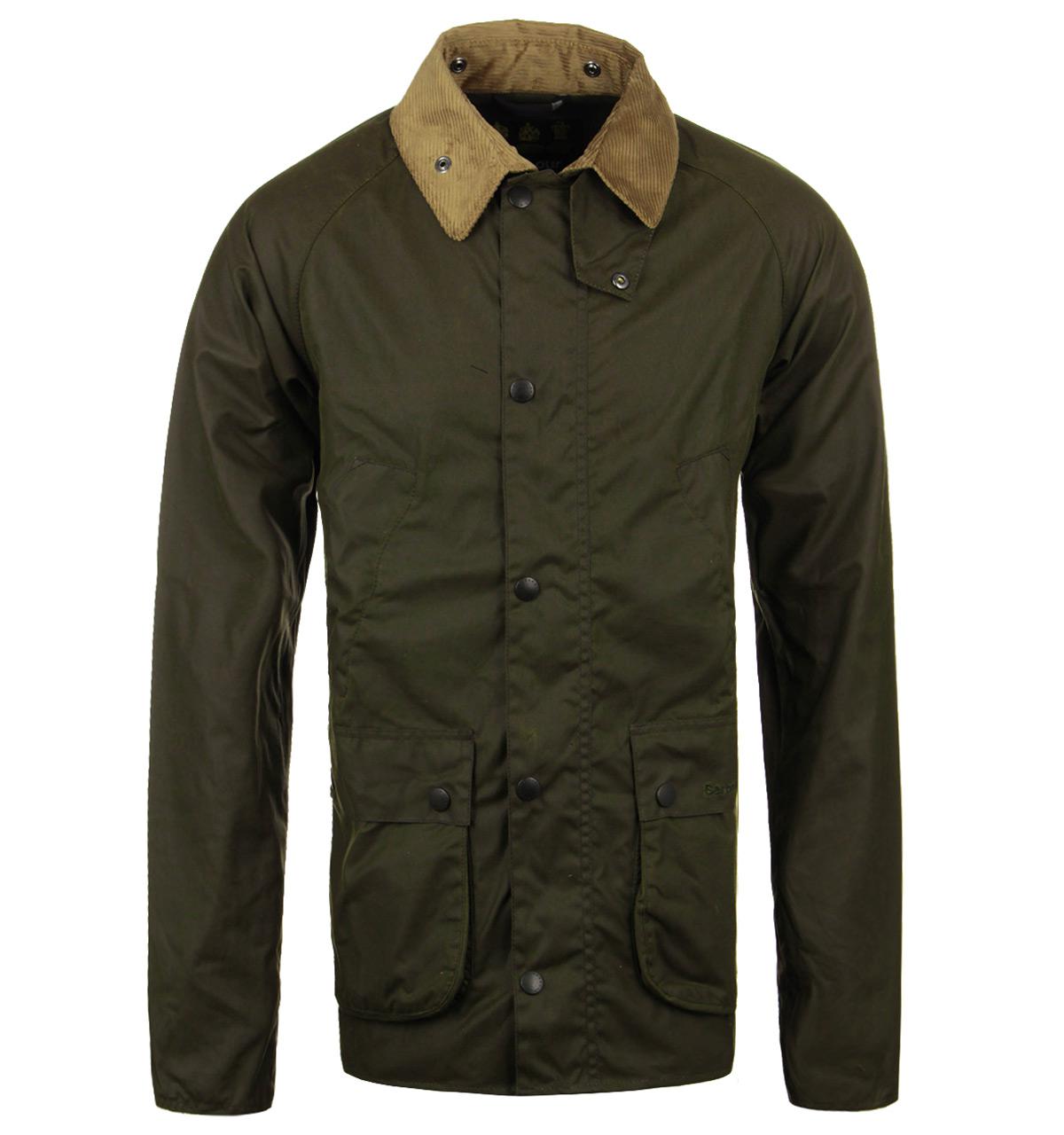 Barbour Sl Bedale Olive Waxed Cotton Jacket in Green for Men - Lyst