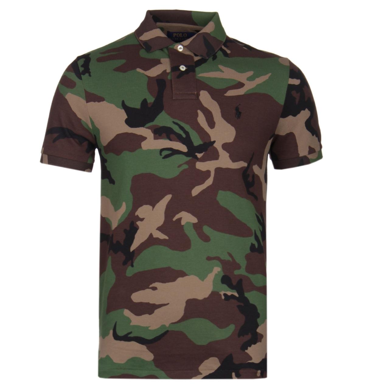 Polo Ralph Lauren Custom Slim Fit Woodland Camo Polo Shirt in Green for ...