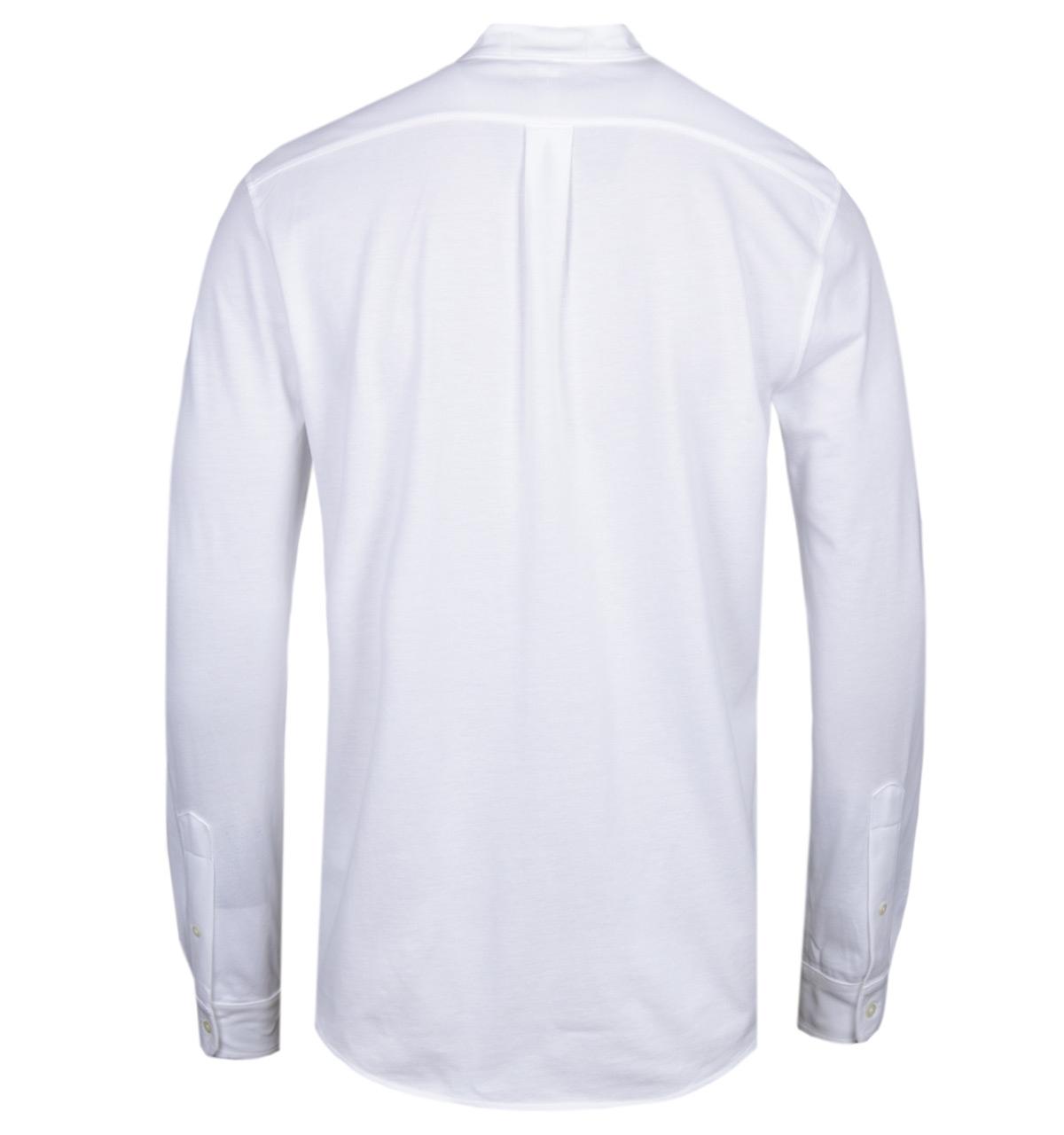 Polo Ralph Lauren Mandarin Collar White Mesh Shirt in White for Men - Lyst
