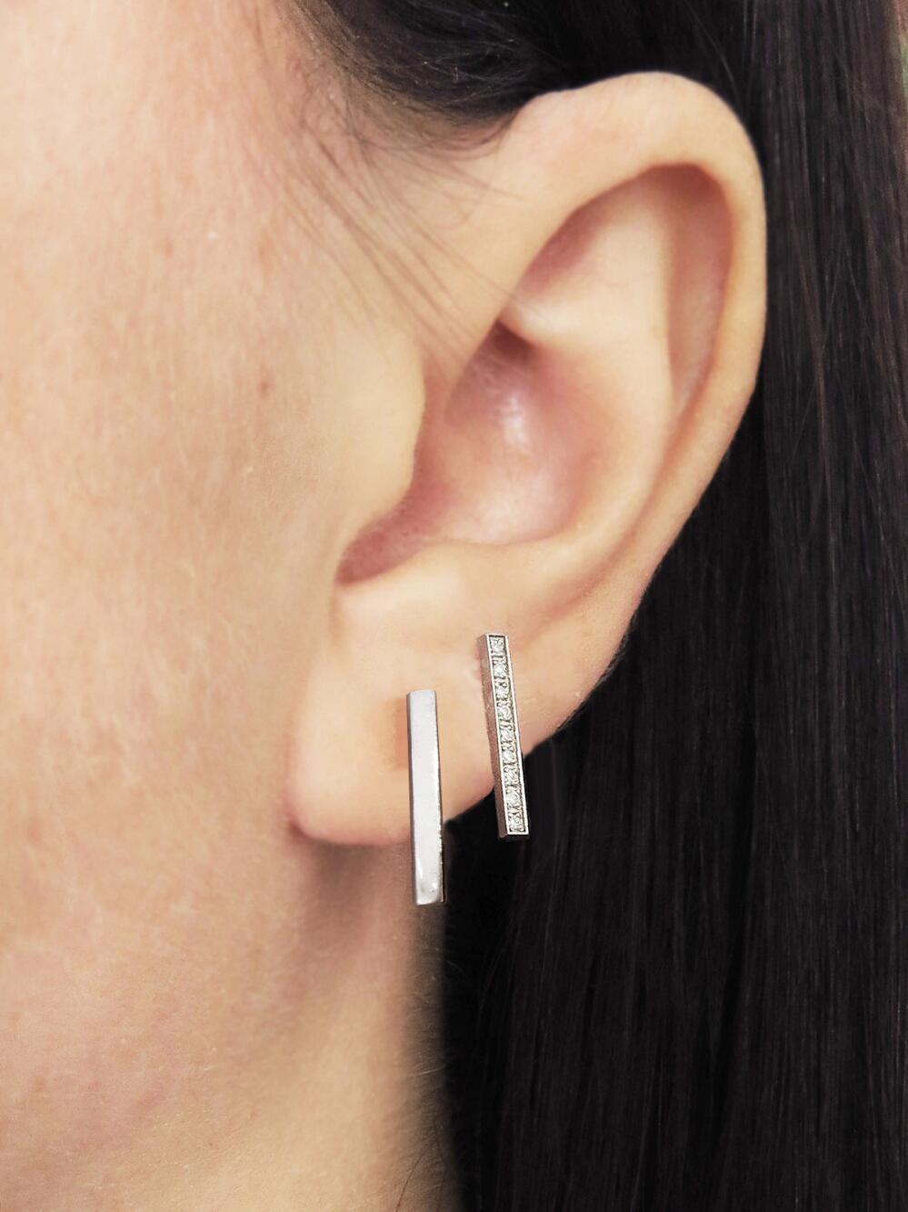 Lyst Jennifer Meyer Long Bar Stud Earrings Long Bar Stud Earrings Lyst View Fullscreen