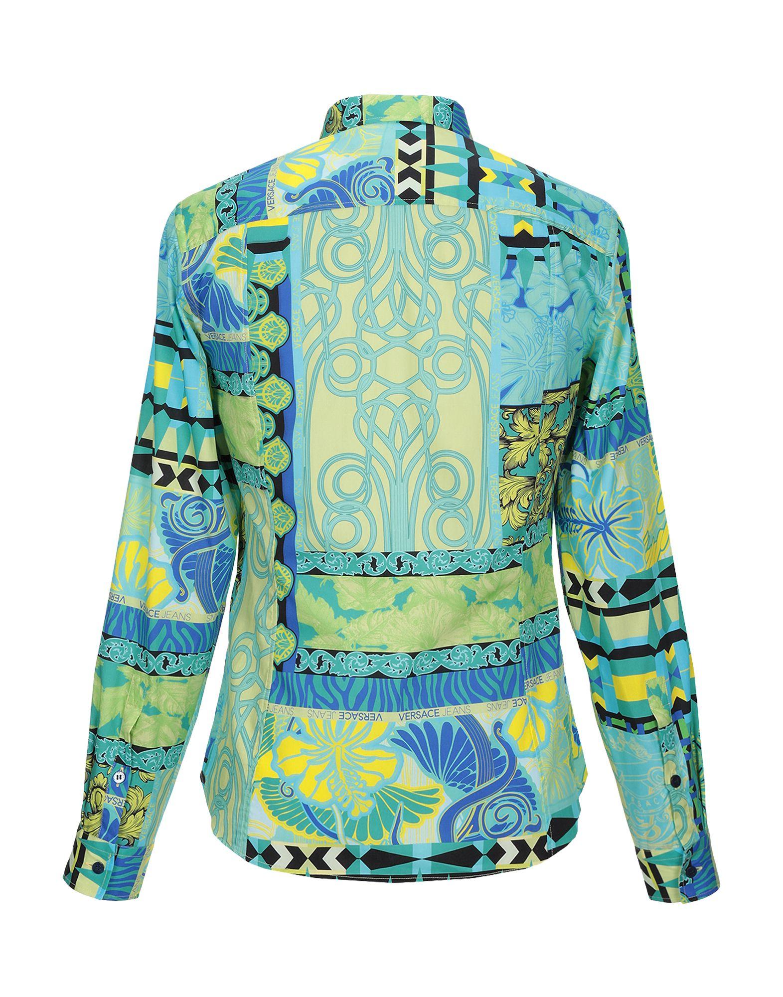 Versace Jeans Shirt in Green for Men - Lyst
