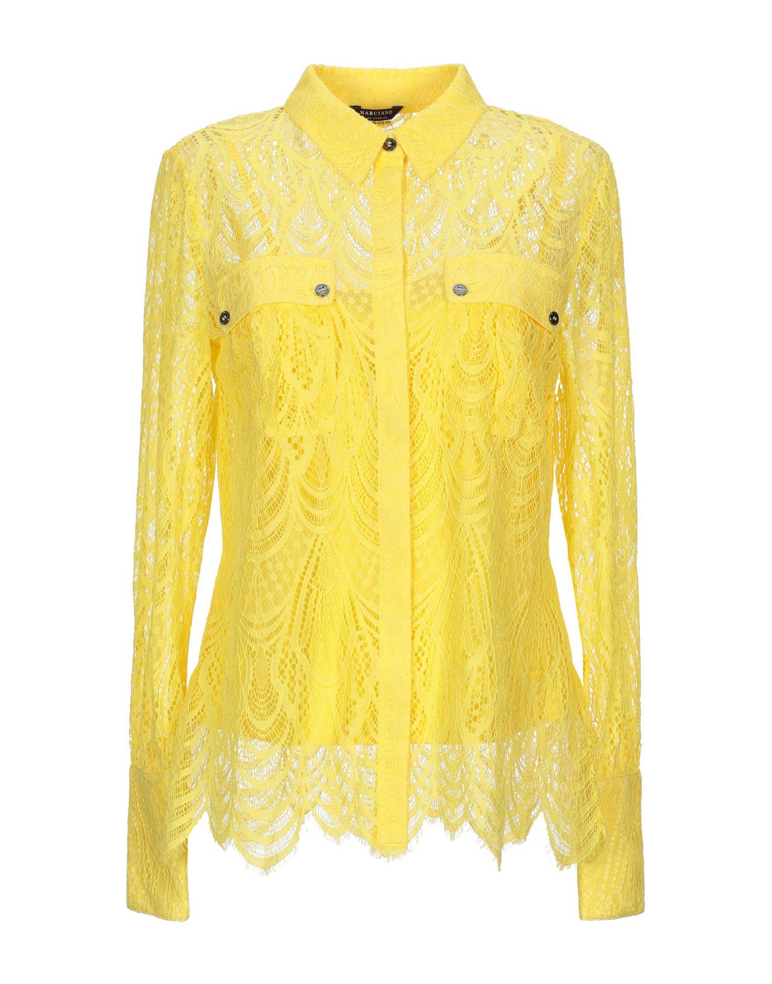 Guess Lace Shirt in Yellow - Lyst