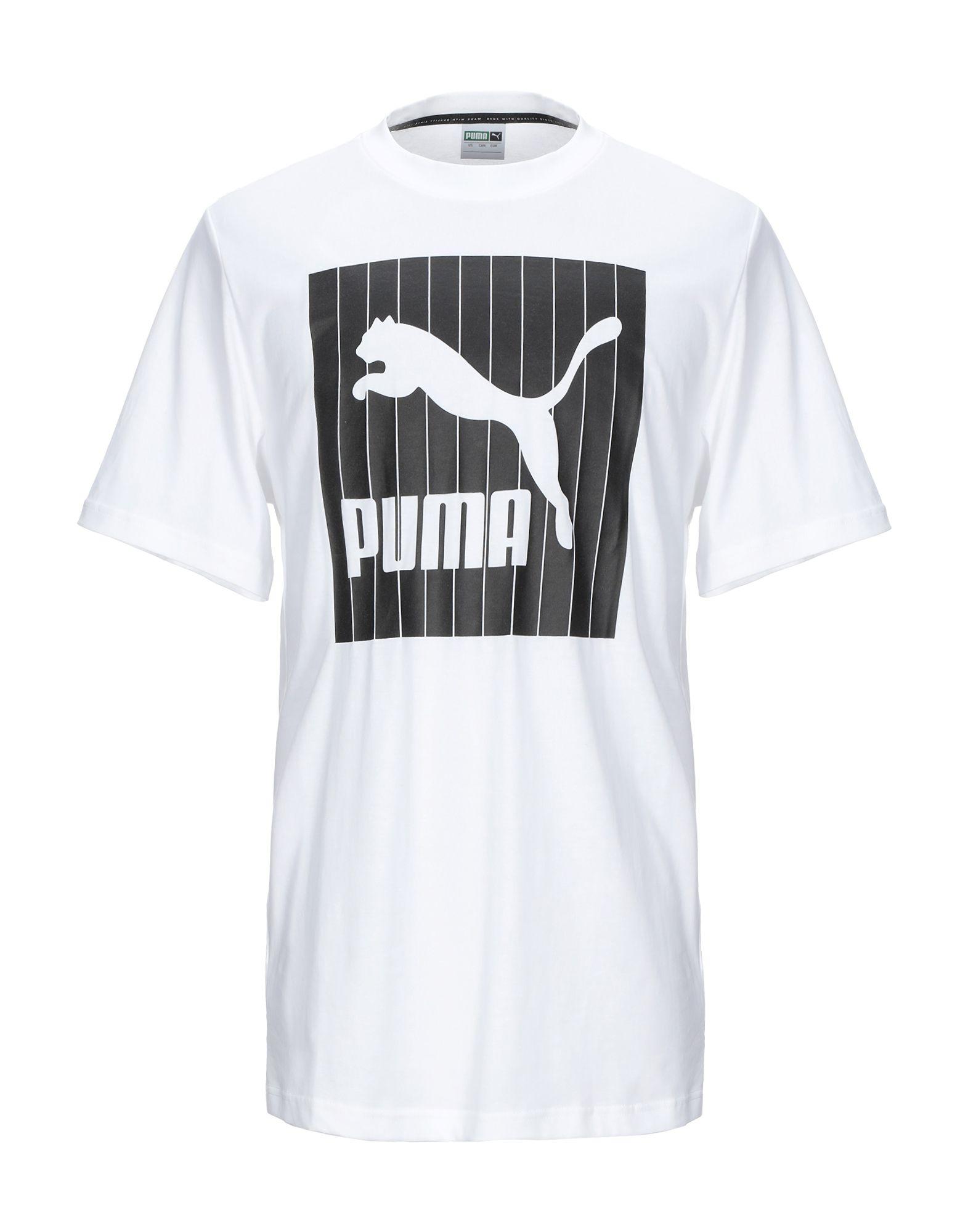 PUMA Cotton T-shirt in White for Men - Lyst