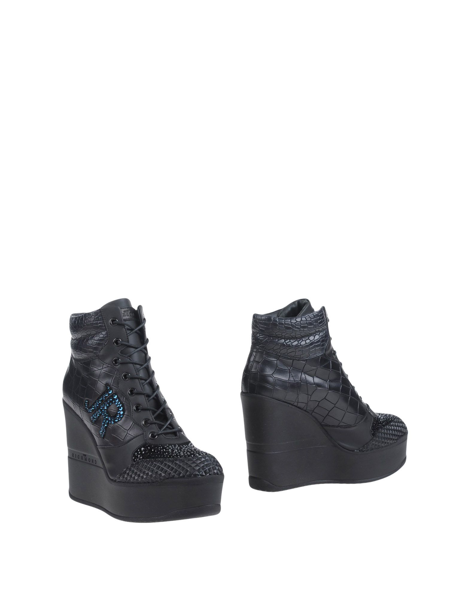 John richmond Ankle Boots in Black | Lyst
