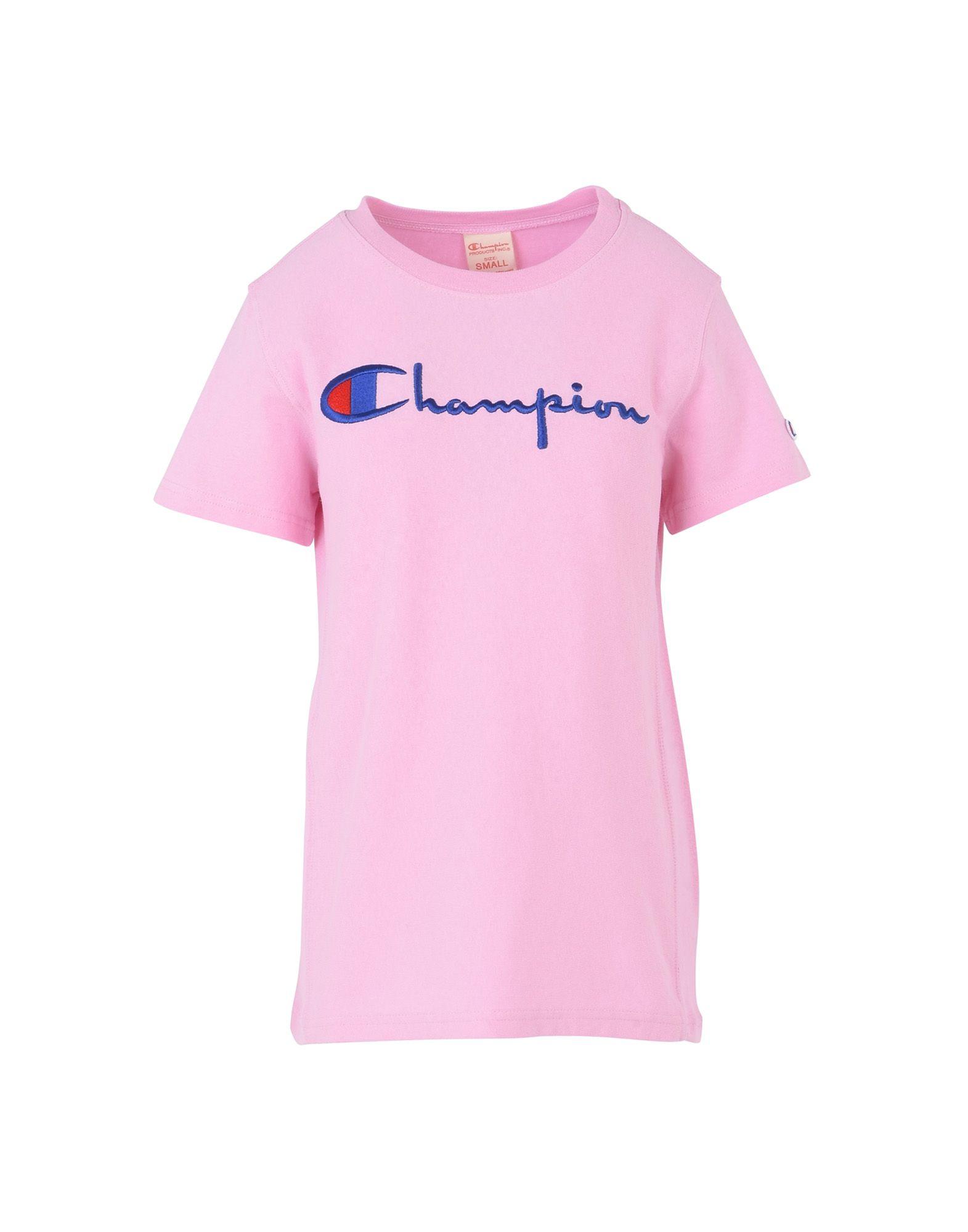 Champion T-shirt in Pink | Lyst