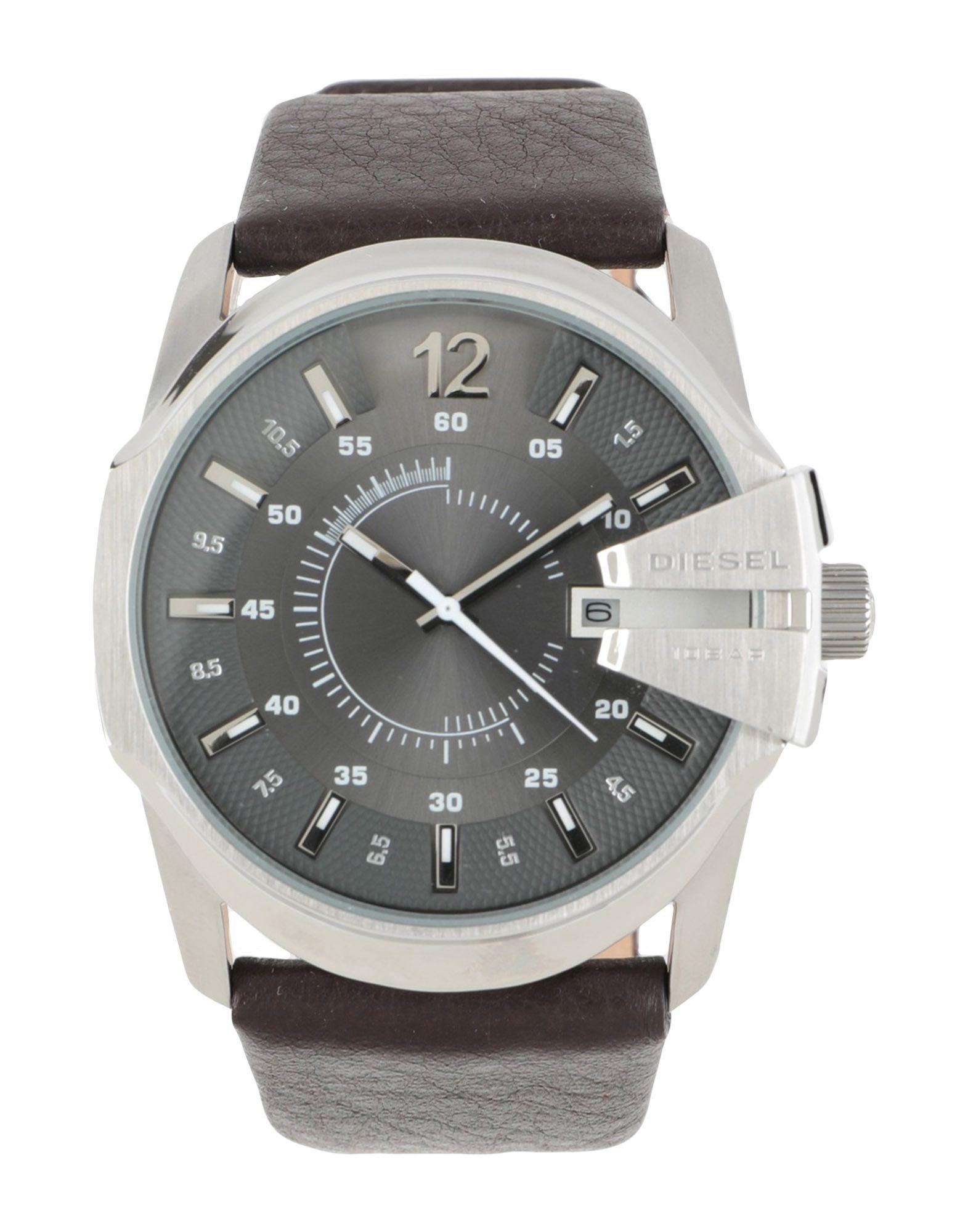 DIESEL Leather Wrist Watch in Dark Brown (Brown) for Men - Lyst