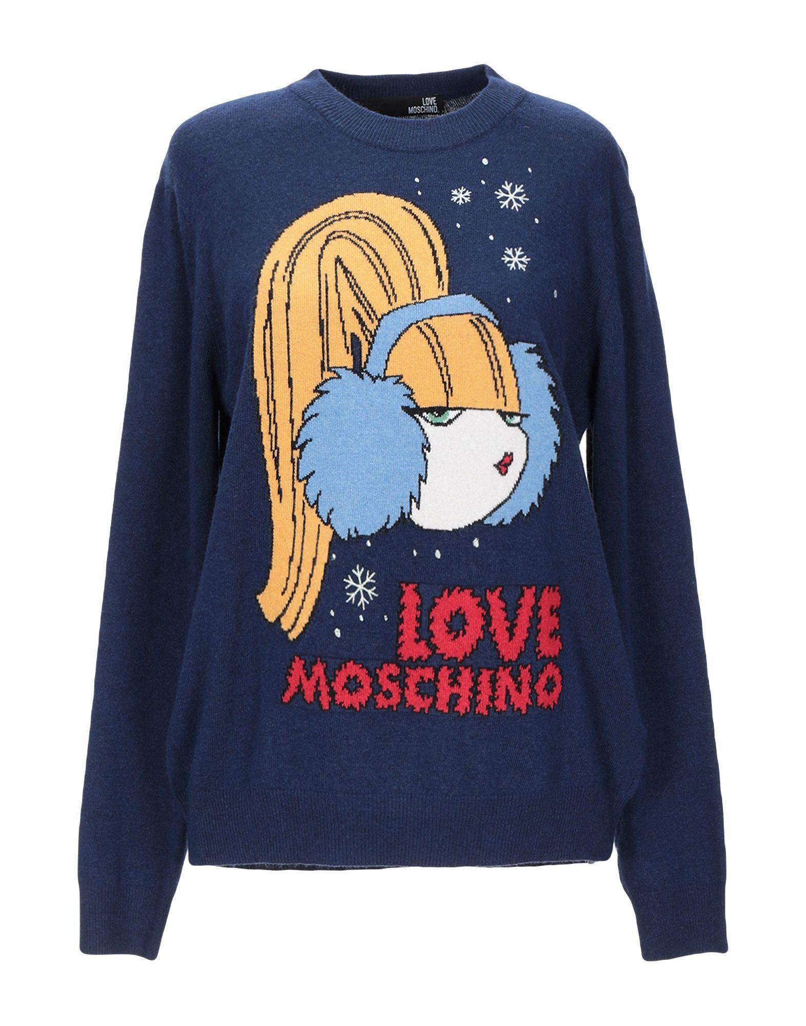 Love Moschino Synthetic Jumper in Dark Blue (Blue) - Lyst