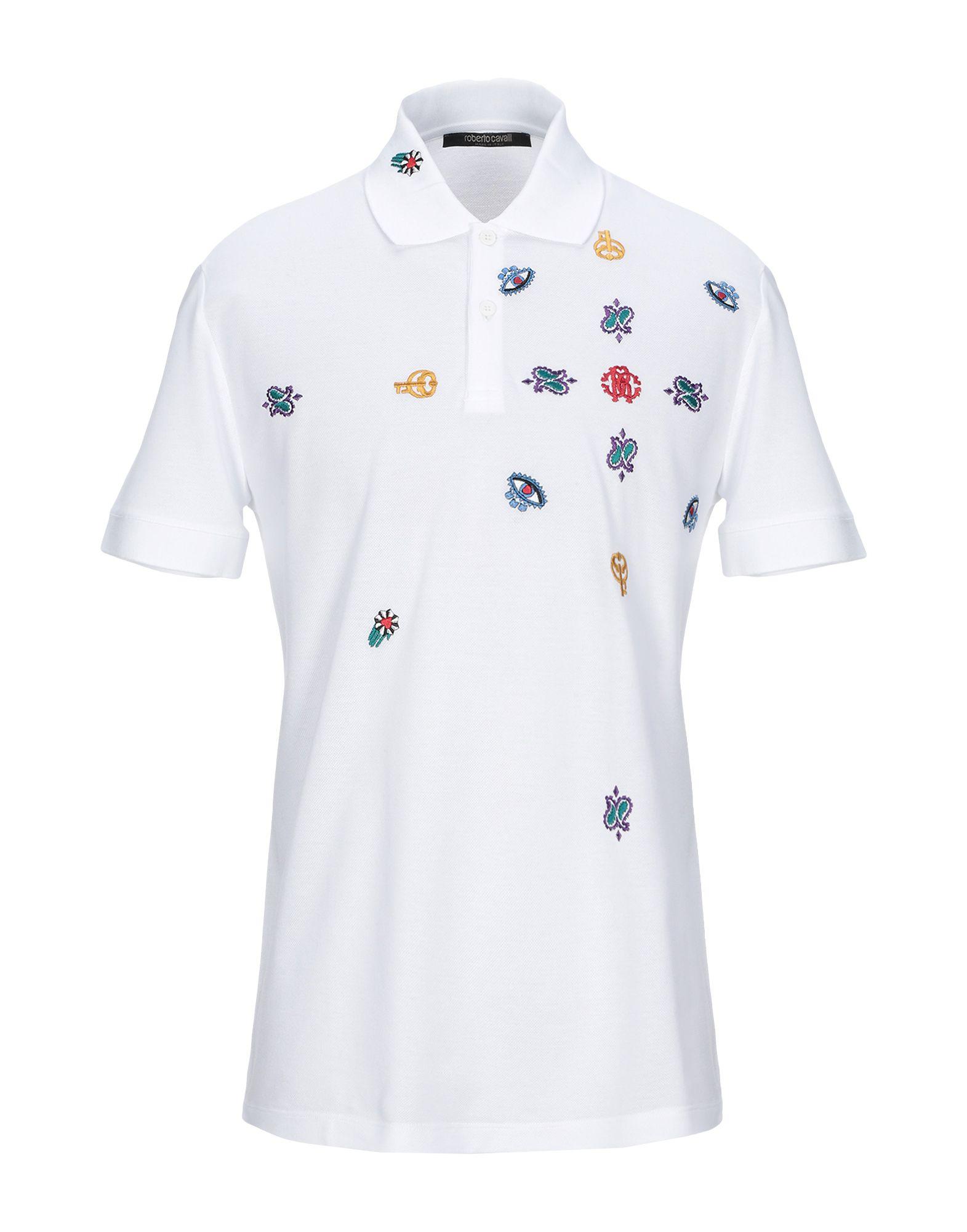 Roberto Cavalli Cotton Polo Shirt in White for Men - Lyst