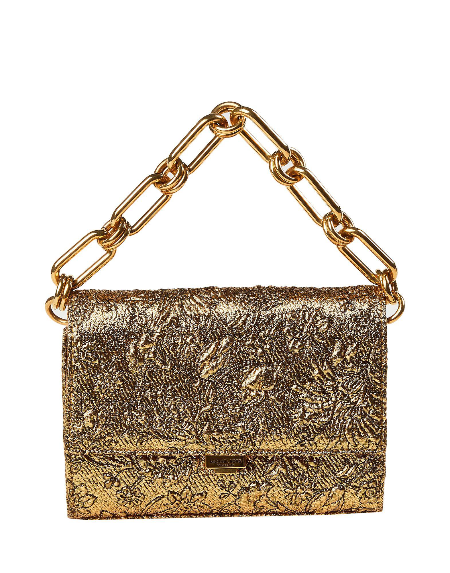 large gold handbag