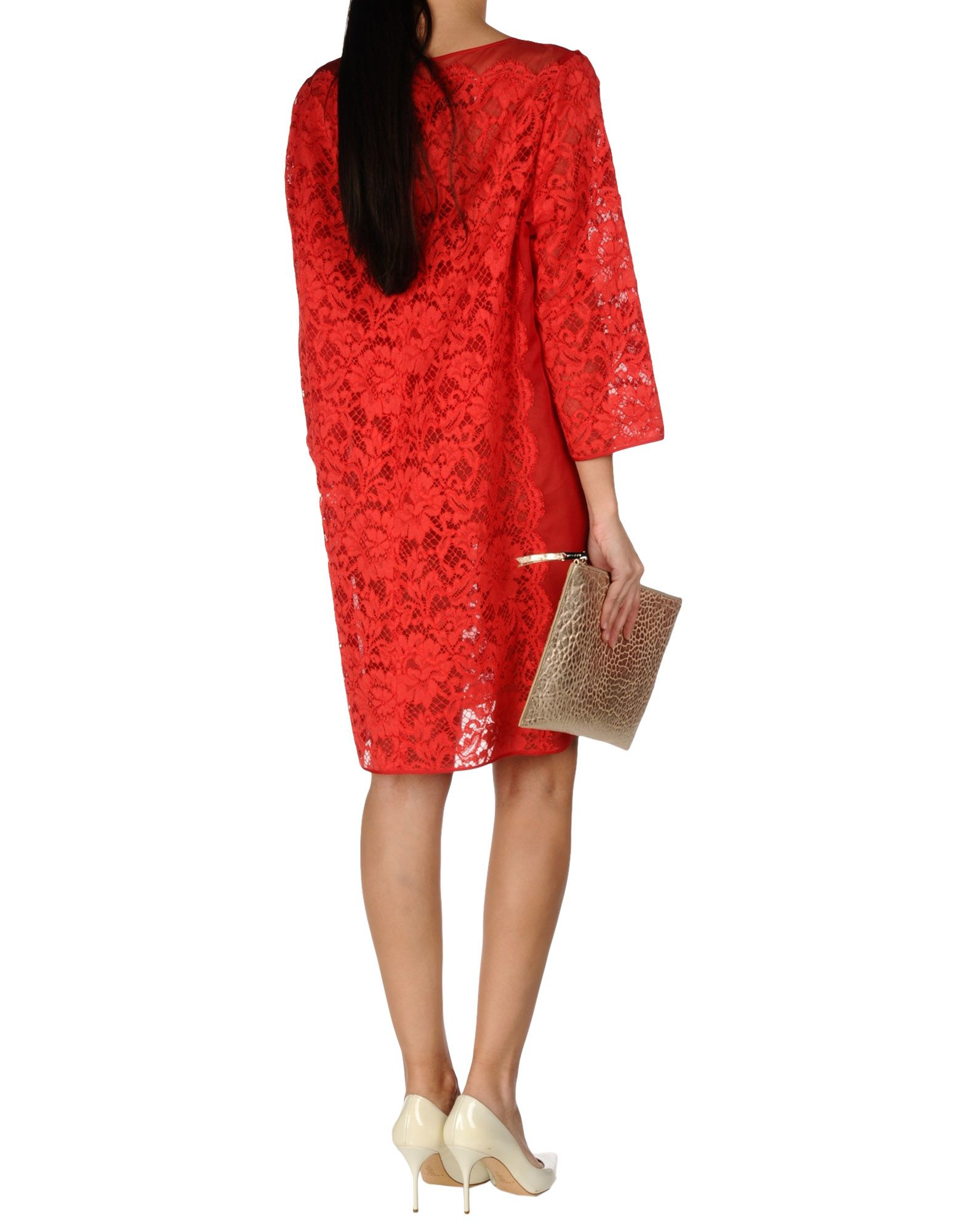 Lyst - Valentino Tiered Silk-chiffon Mini Dress in Red