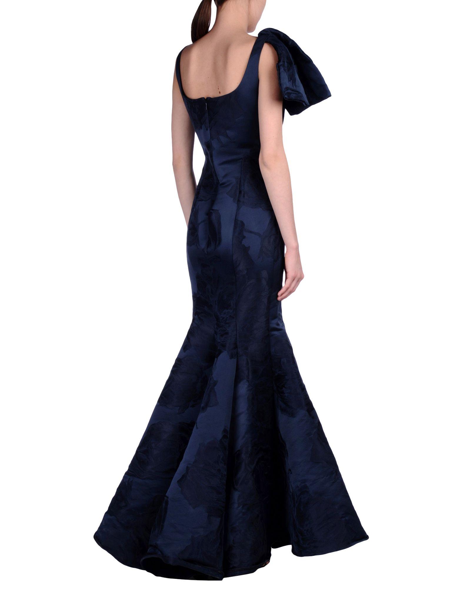 Lyst Carolina Herrera Long Dress in Blue