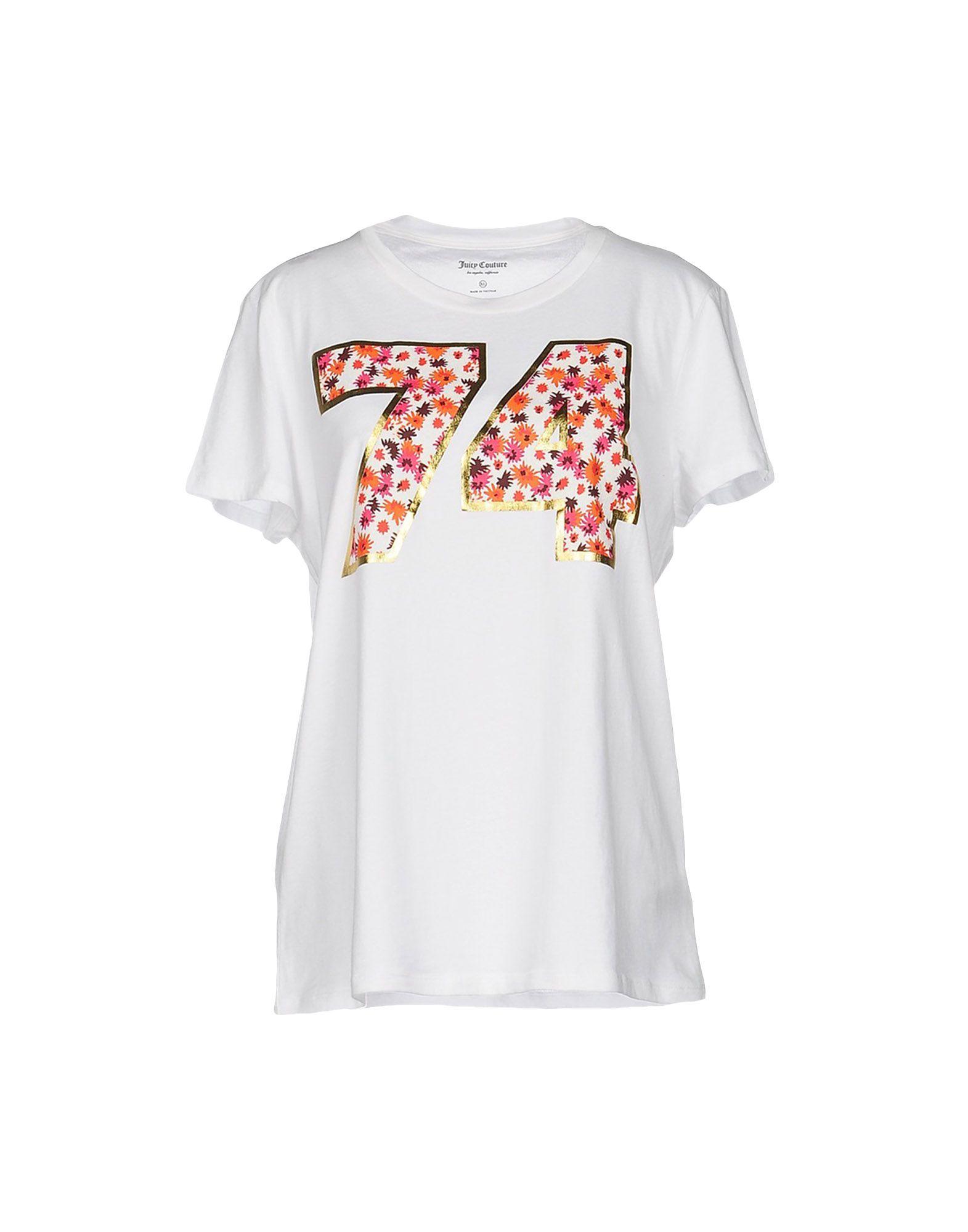 Juicy couture T-shirt in White | Lyst