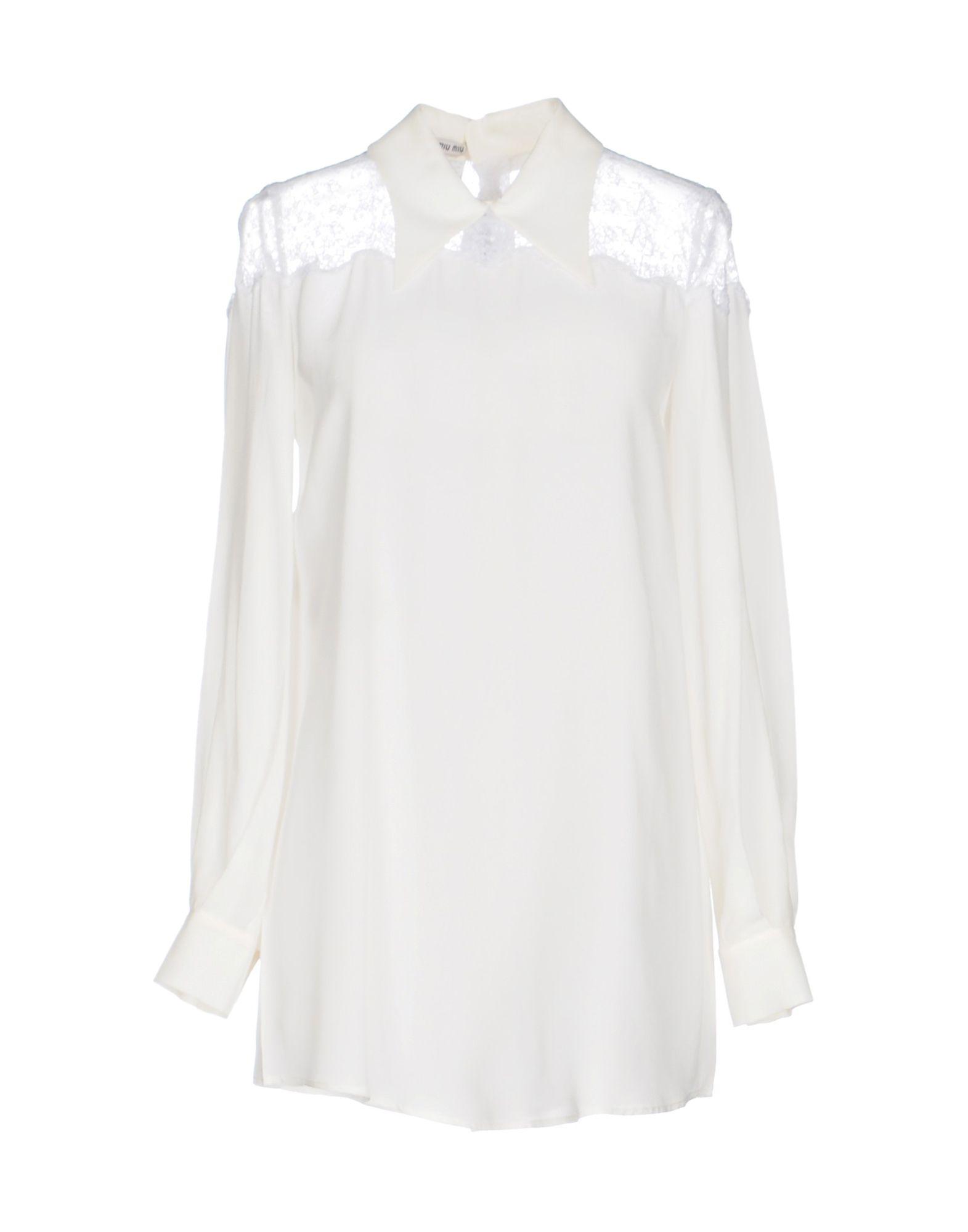 Lyst - Miu Miu Blouse in White