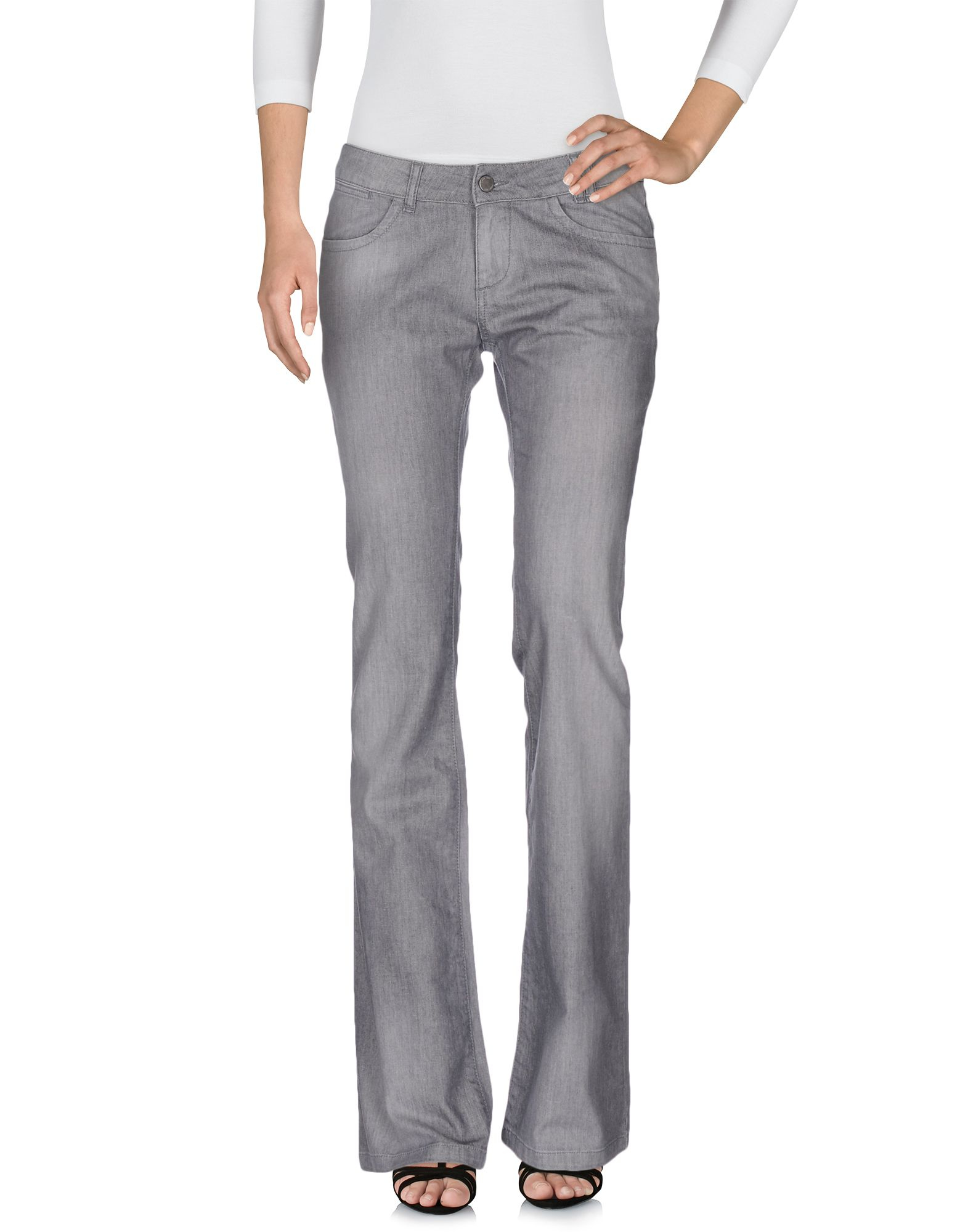 Twin set Denim Trousers in Gray | Lyst