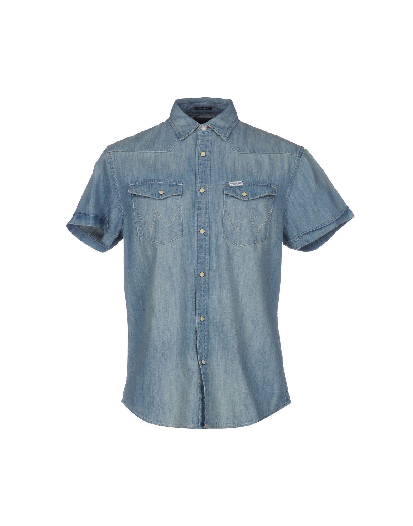 Lyst - Wrangler Denim Shirt in Blue for Men