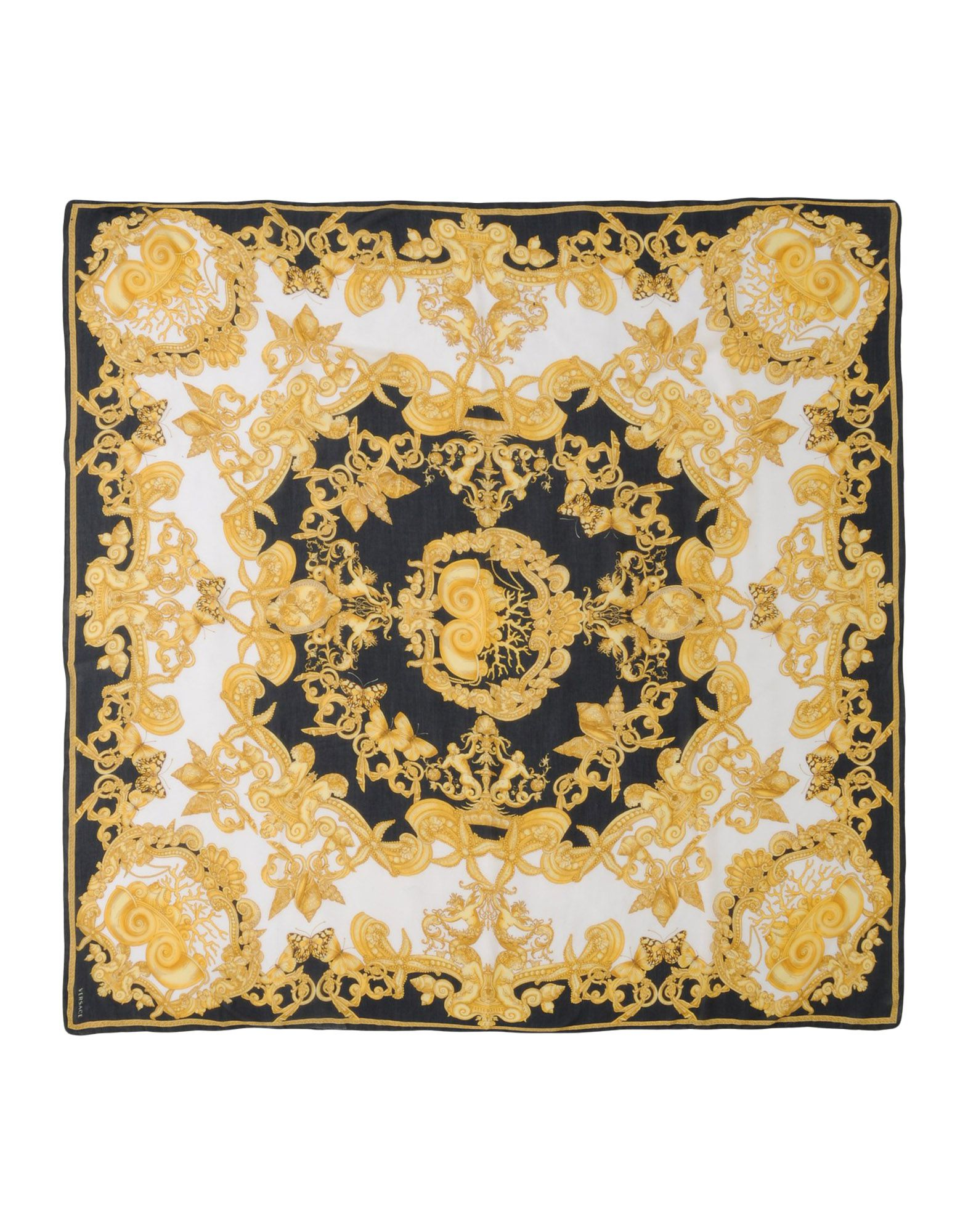 Versace Square Scarf in White | Lyst