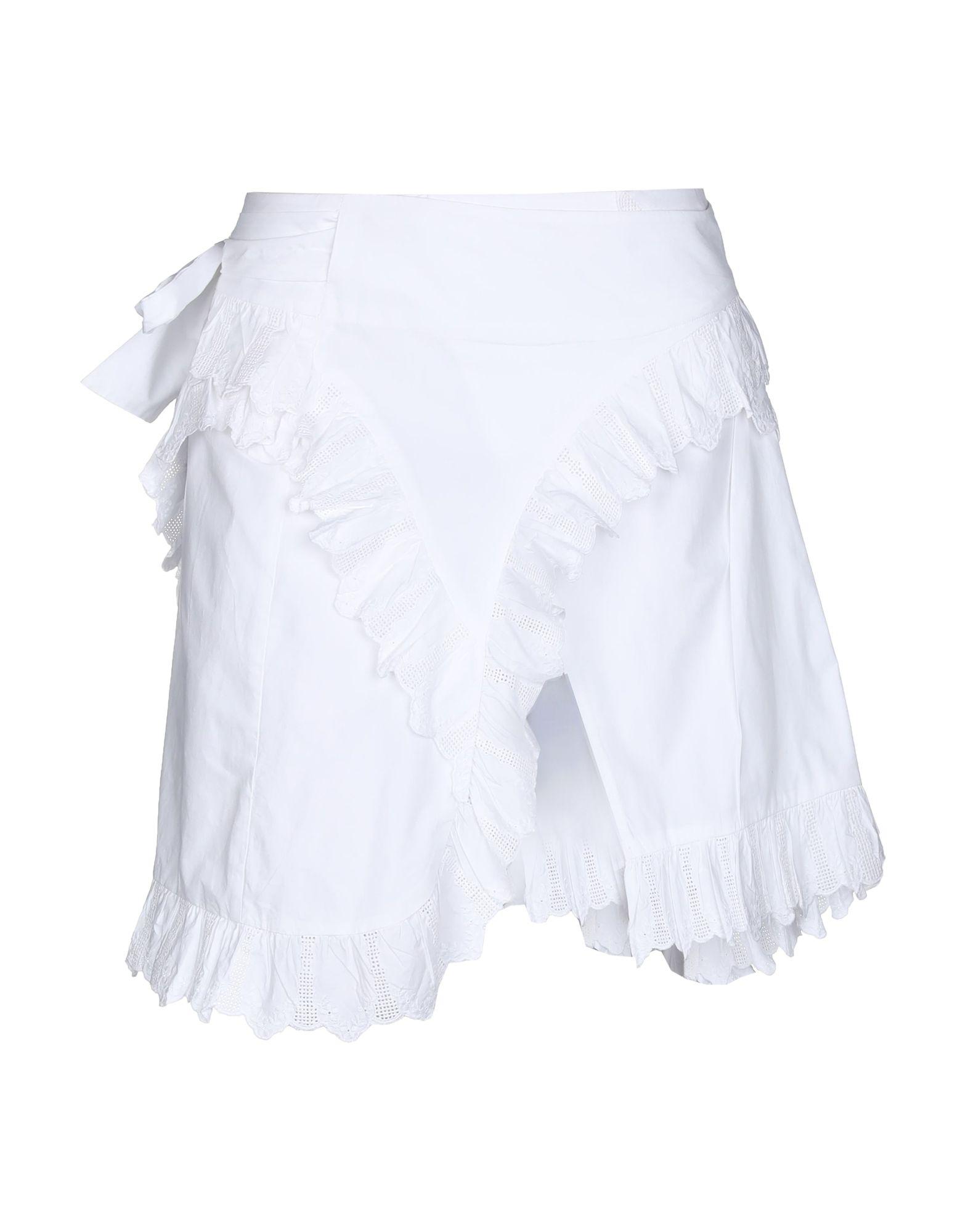 Étoile Isabel Marant Cotton Knee Length Skirt in White - Lyst