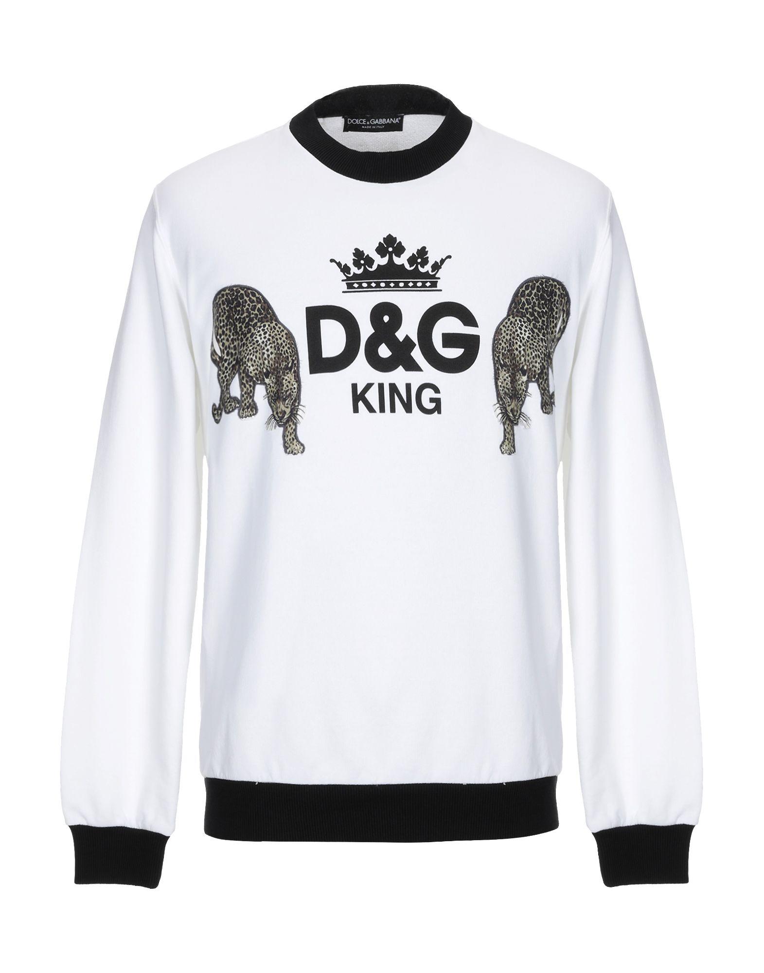 Dolce & Gabbana Cotton Sweatshirt in White for Men - Lyst