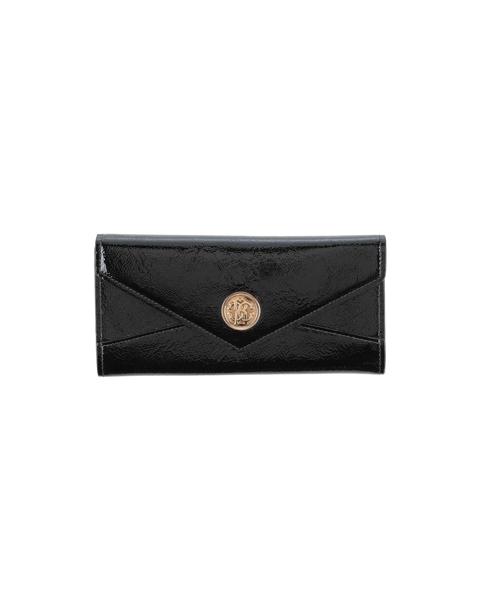 Roberto Cavalli Leather Wallet in Black - Lyst