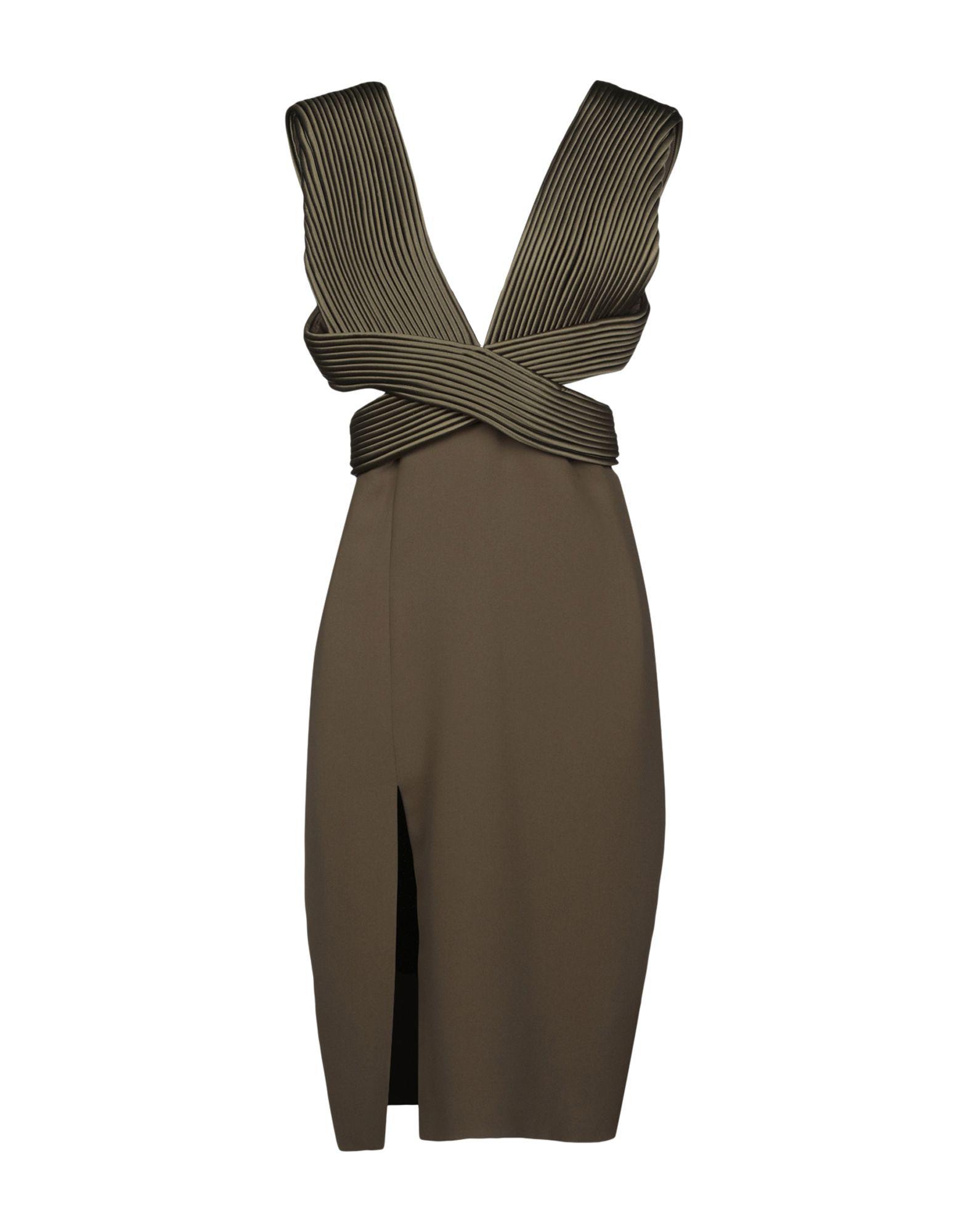 Lyst - Brandon Maxwell Knee-length Dress in Green