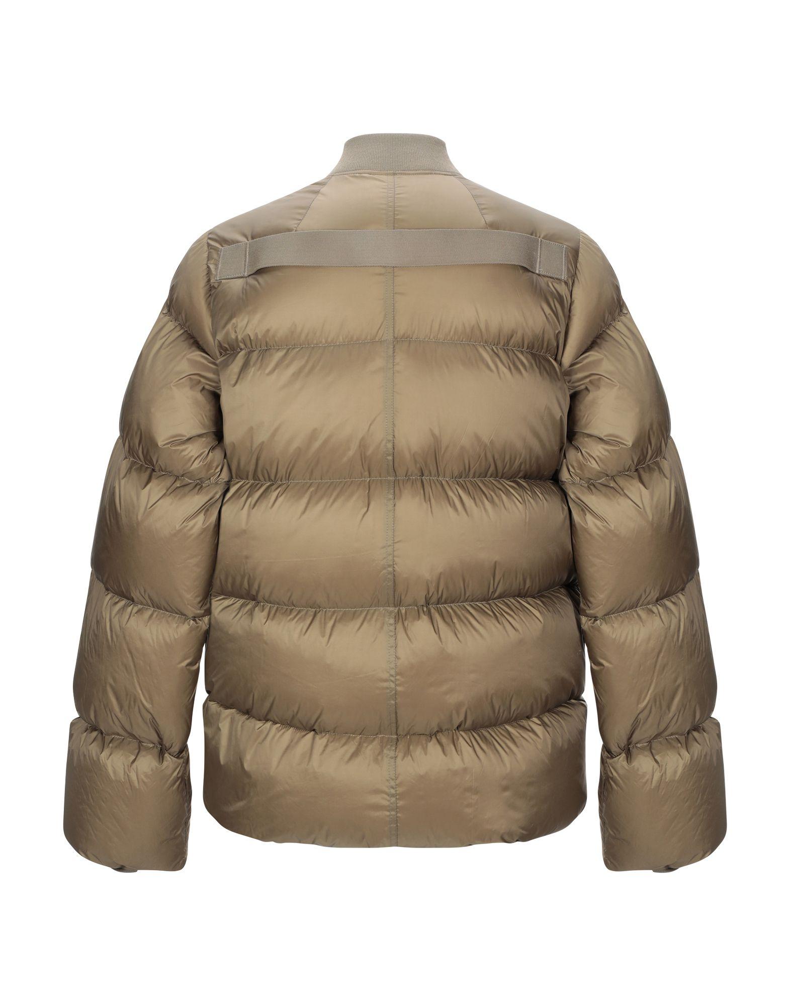 Rick Owens Synthetic Down Jacket in Military Green (Green) for Men - Lyst