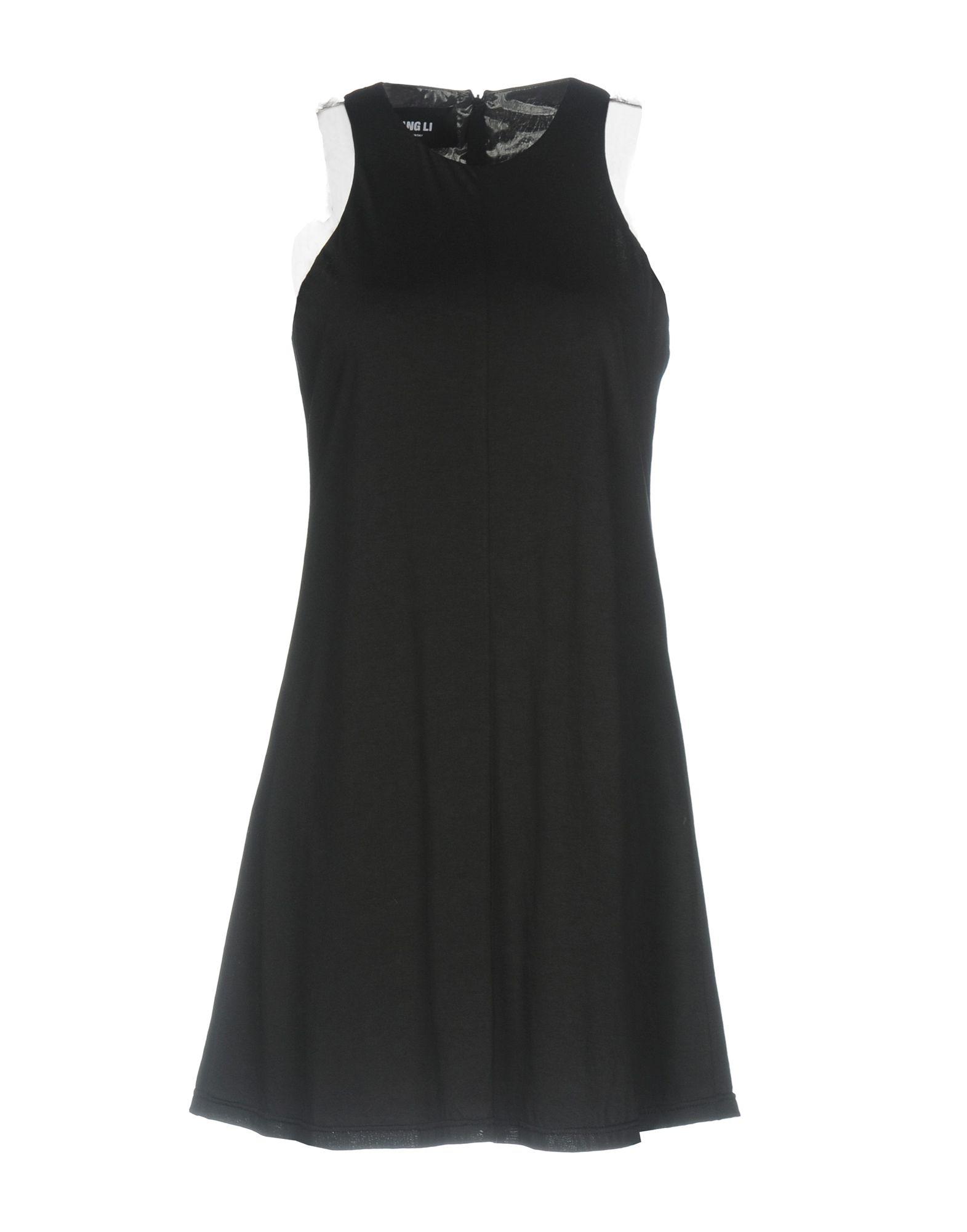 Yang Li Cotton Short Dress in Black - Lyst