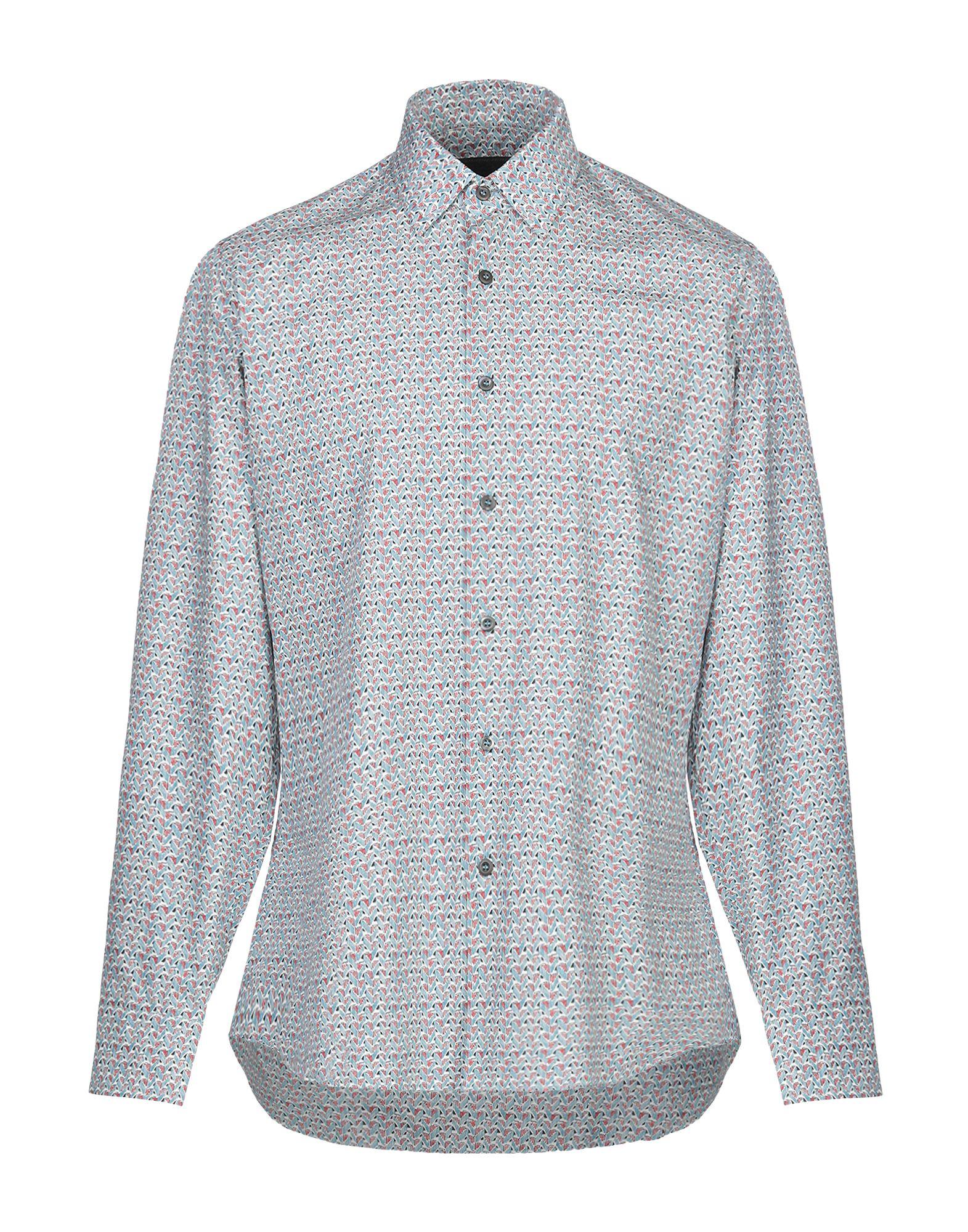 Prada Cotton Shirt in Azure (Blue) for Men - Lyst