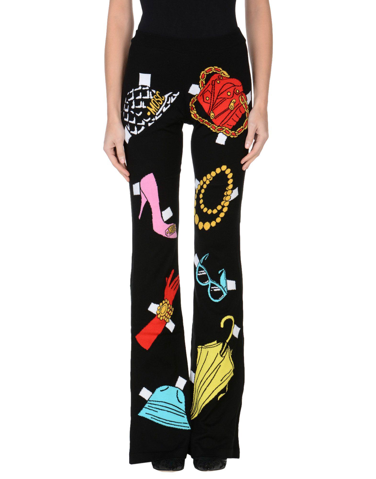 Moschino Cotton Casual Pants in Black - Lyst