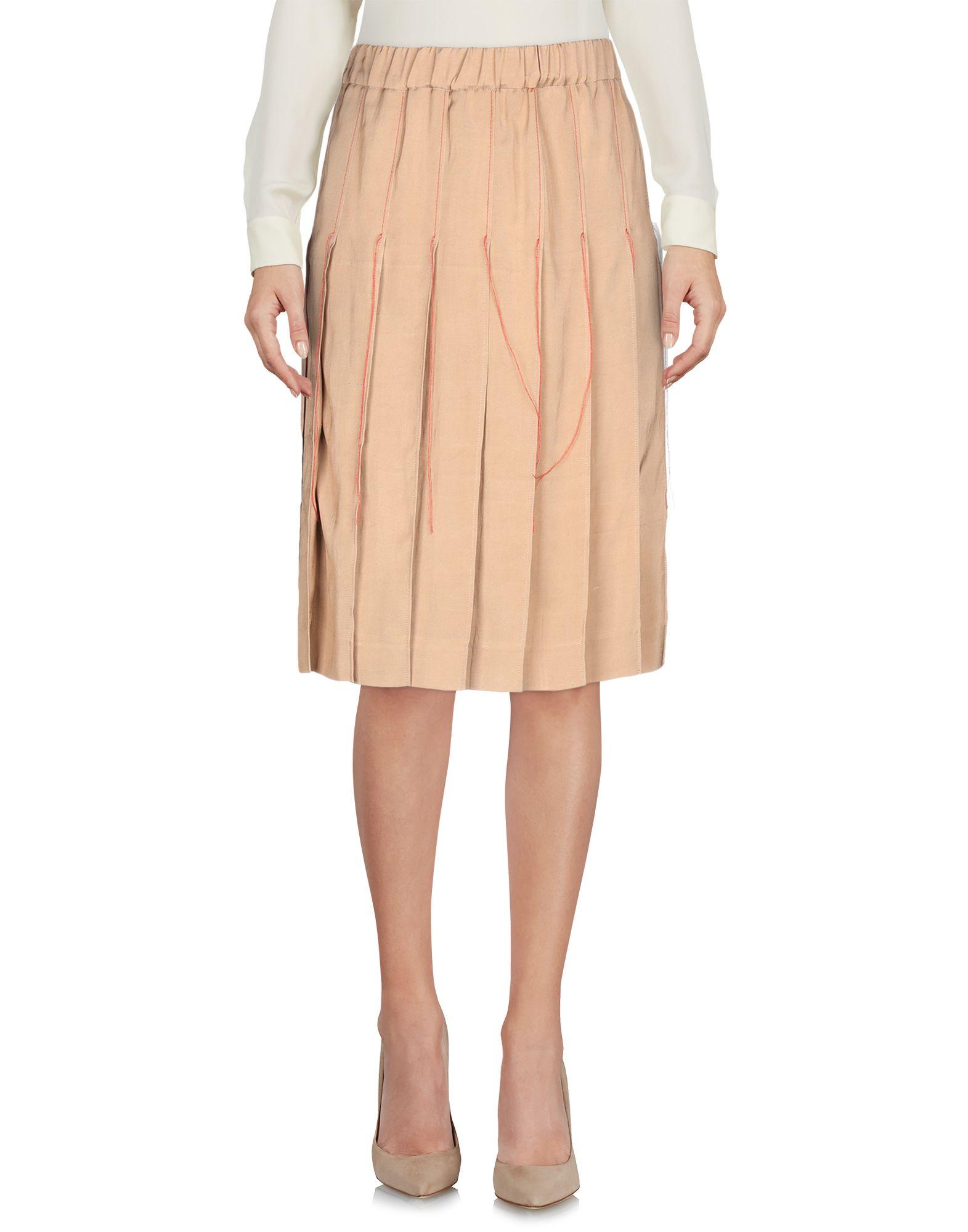 Marni Knee Length Skirt in Natural - Lyst