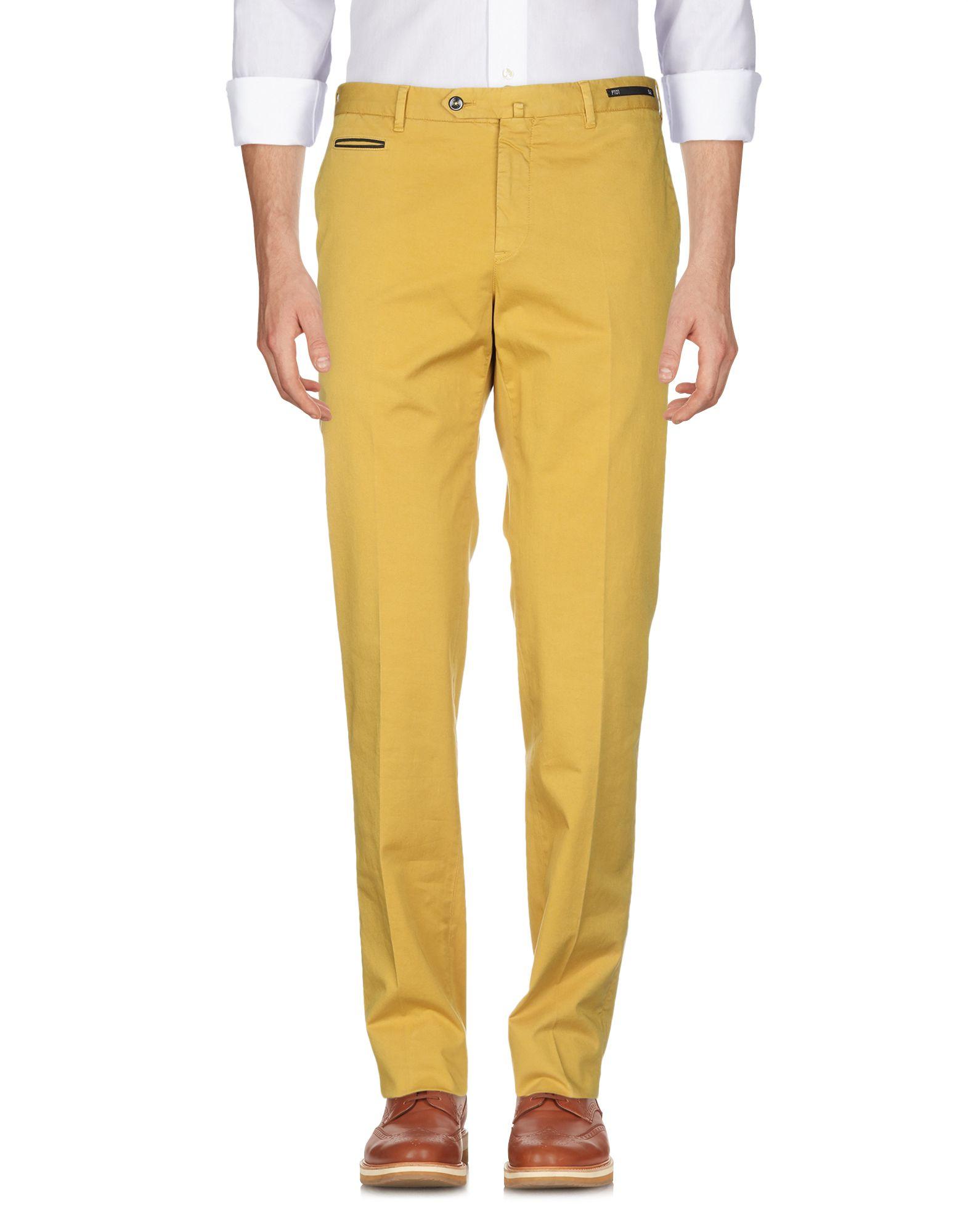 PT01 Casual Pants in Yellow for Men - Lyst