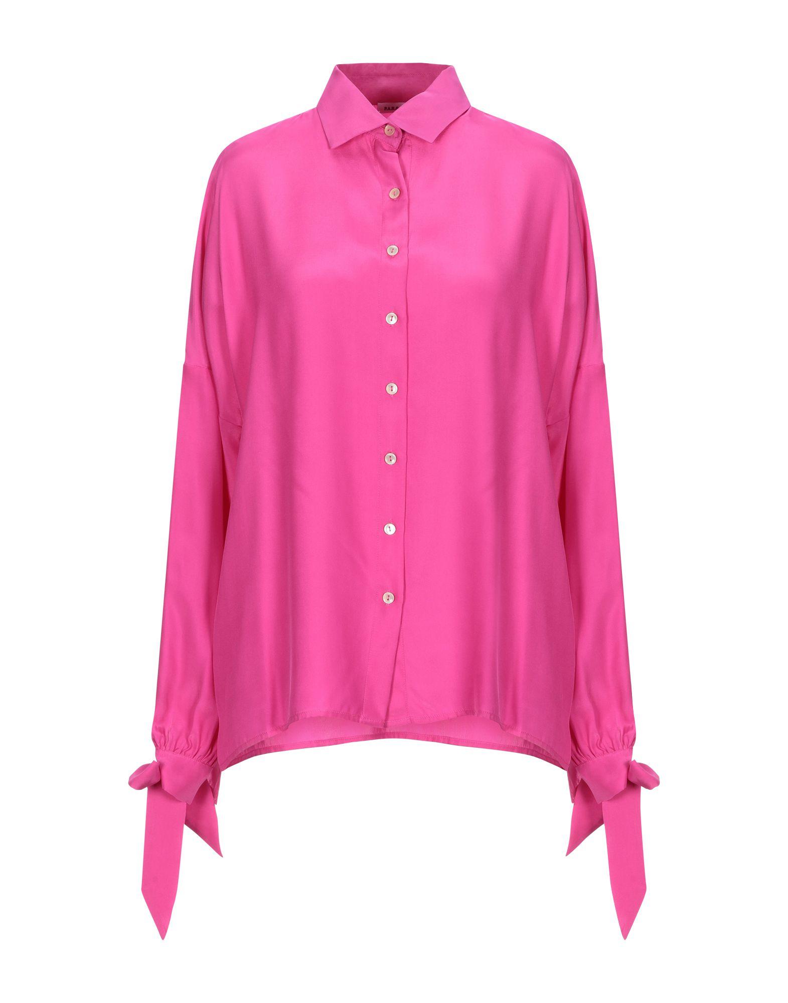 P.A.R.O.S.H. Satin Shirt in Fuchsia (Pink) - Lyst