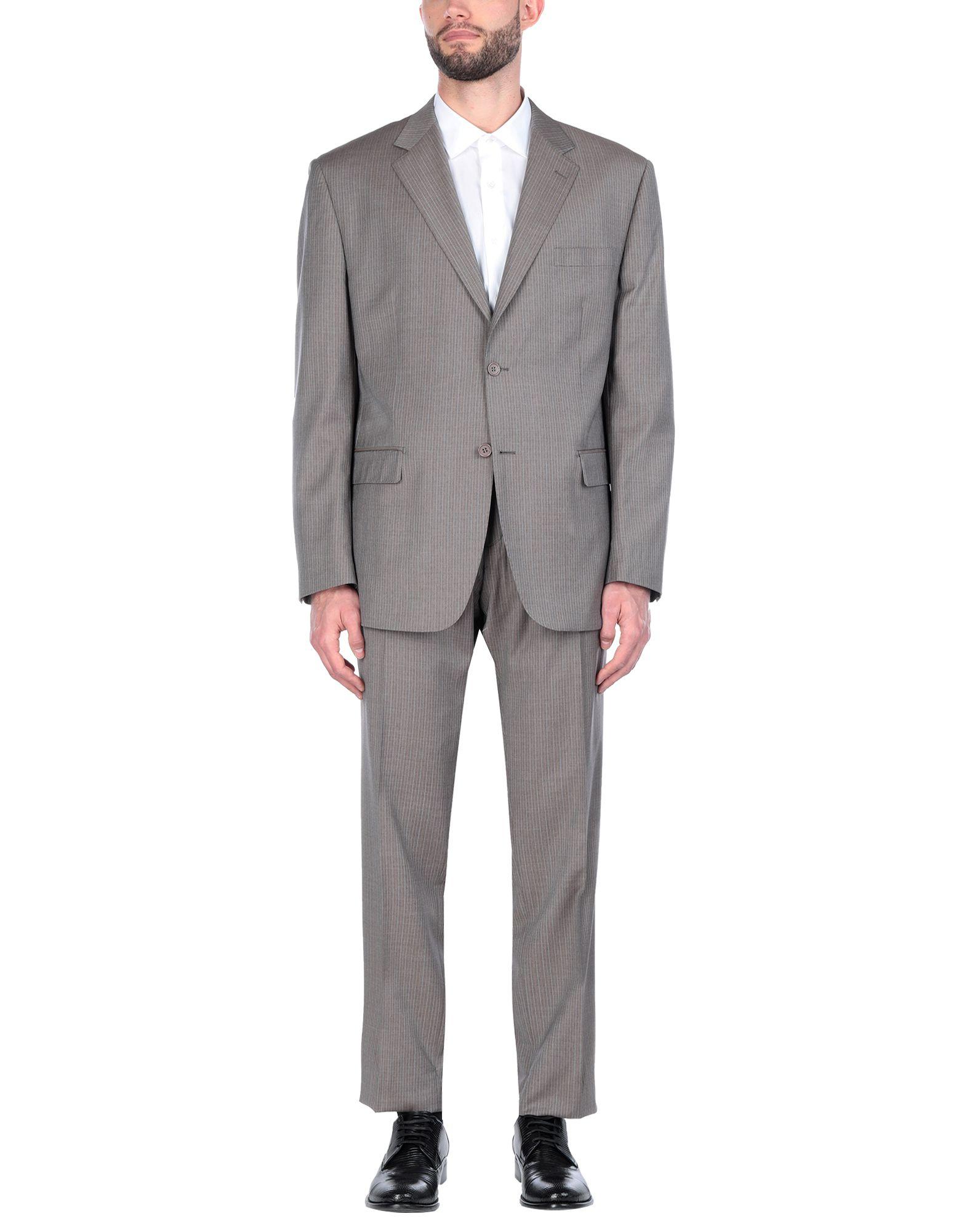 Tru Trussardi Wool Suit in Khaki (Gray) for Men - Lyst
