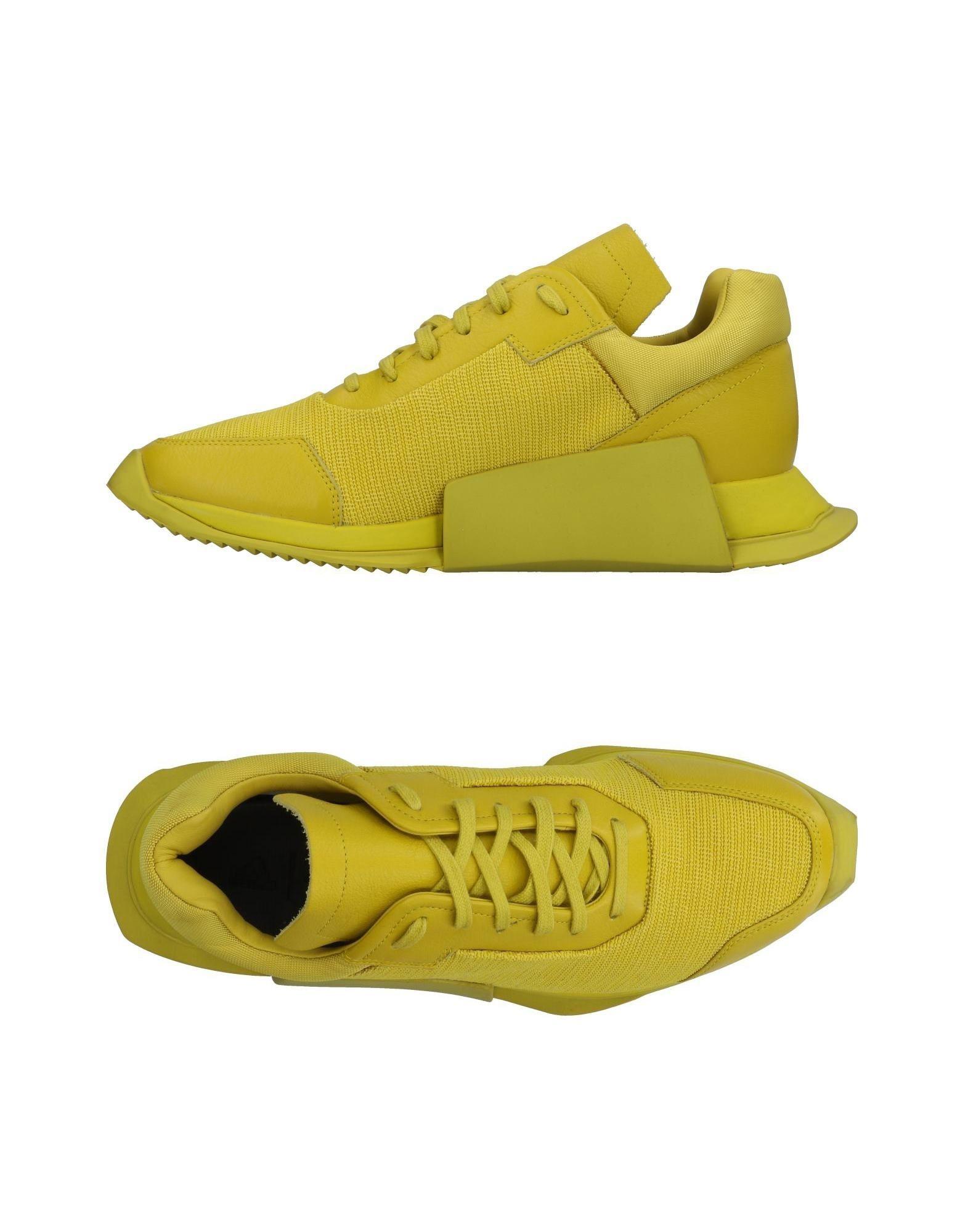 Rick Owens Leather Low-tops & Sneakers in Acid Green (Green) for Men - Lyst