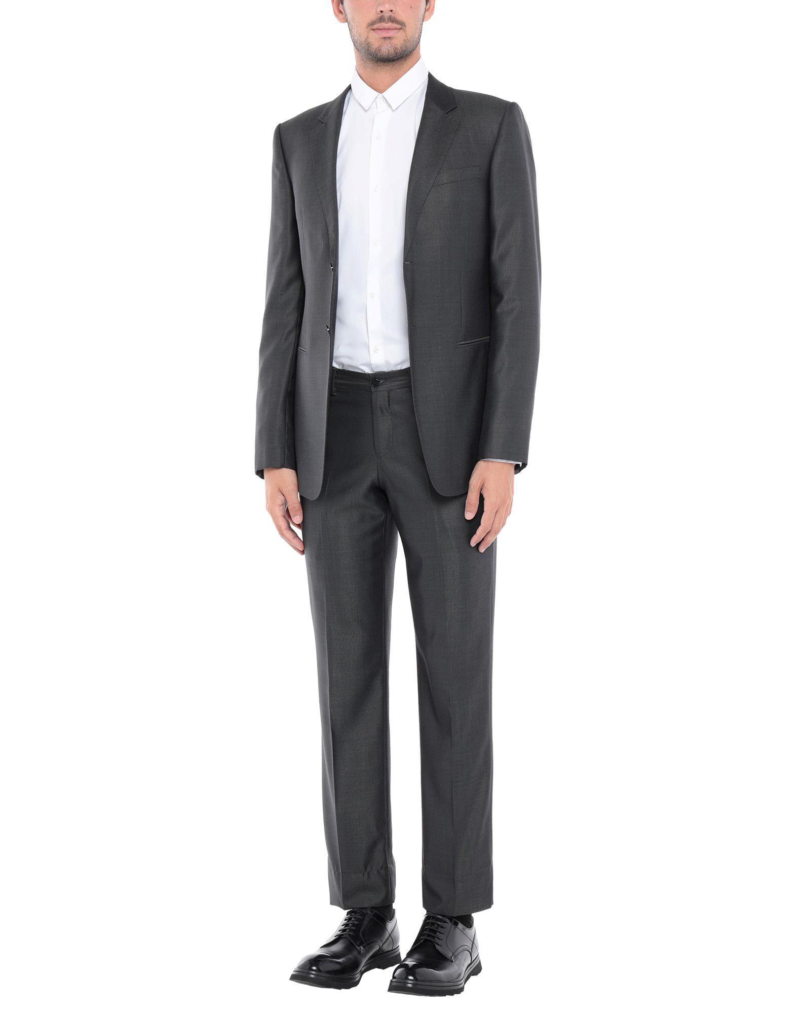 Emporio Armani Wool Suit in Steel Grey (Gray) for Men - Lyst
