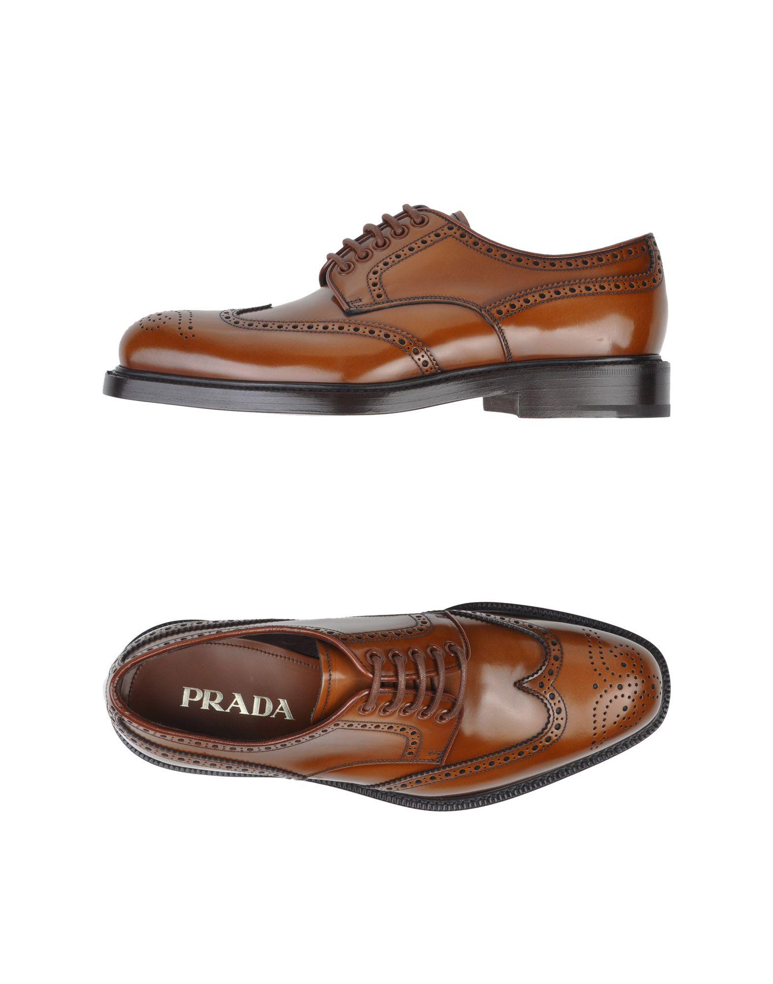 Prada Schnürschuh in Braun für Herren Lyst PRADA PRADA PRADA WILDLEDER MOKASSINS HERREN SLIPPER NEU
