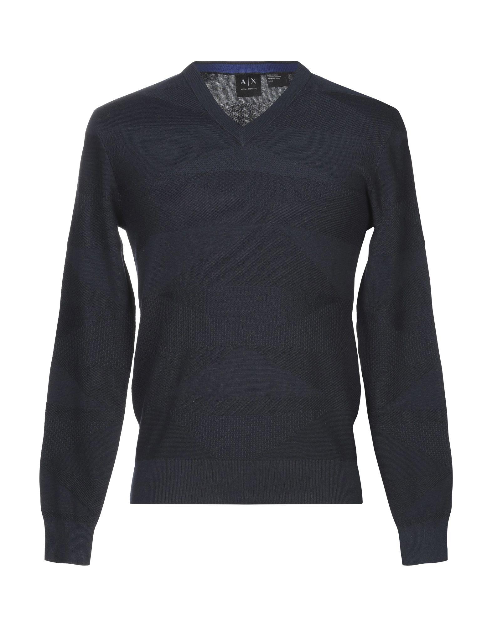 Armani Exchange Cotton Sweater in Dark Blue (Blue) for Men - Lyst