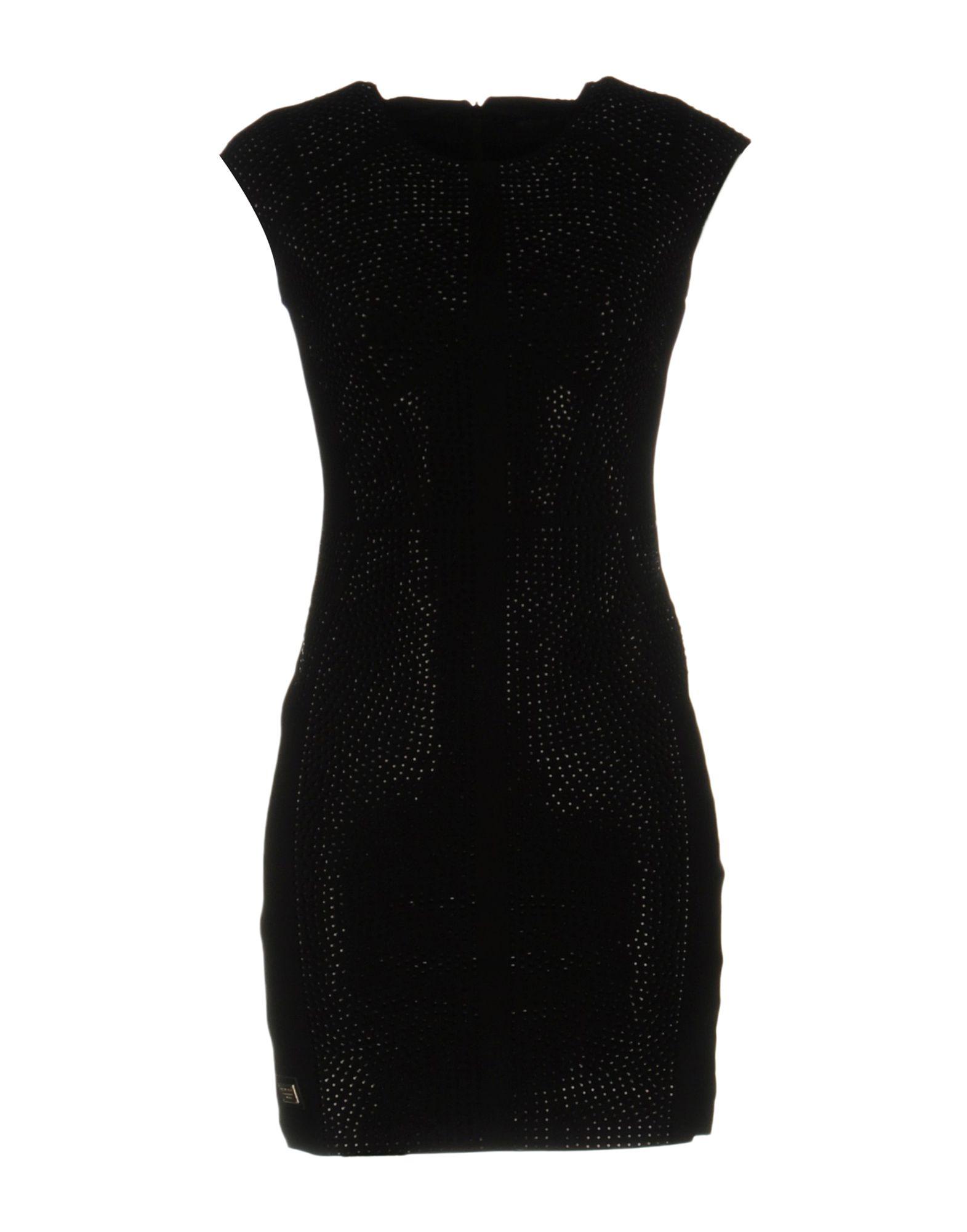 Philipp Plein Synthetic Short Dress in Black - Lyst