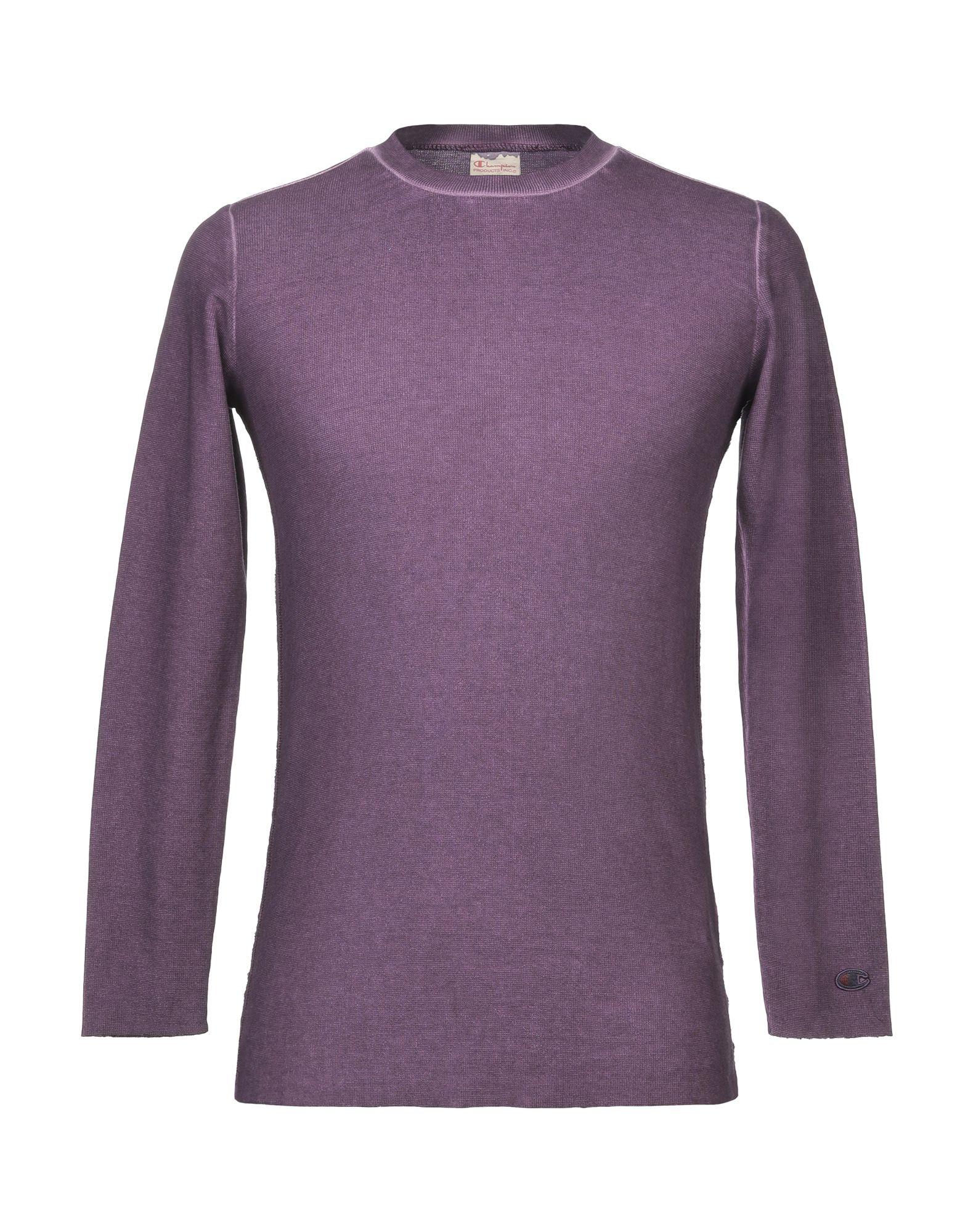 mens purple v neck jumper