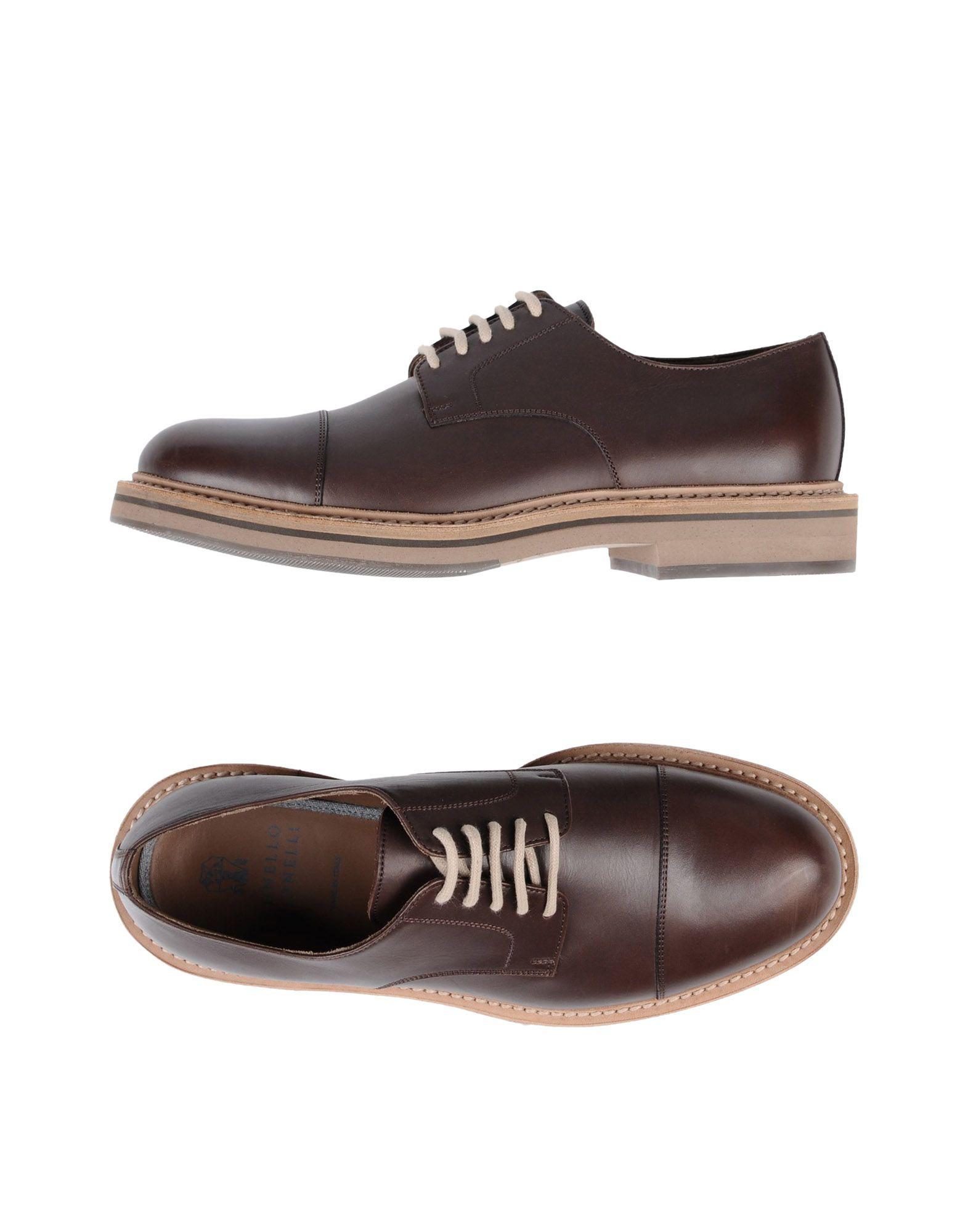 Brunello Cucinelli Lace-up Shoe in Brown for Men - Lyst