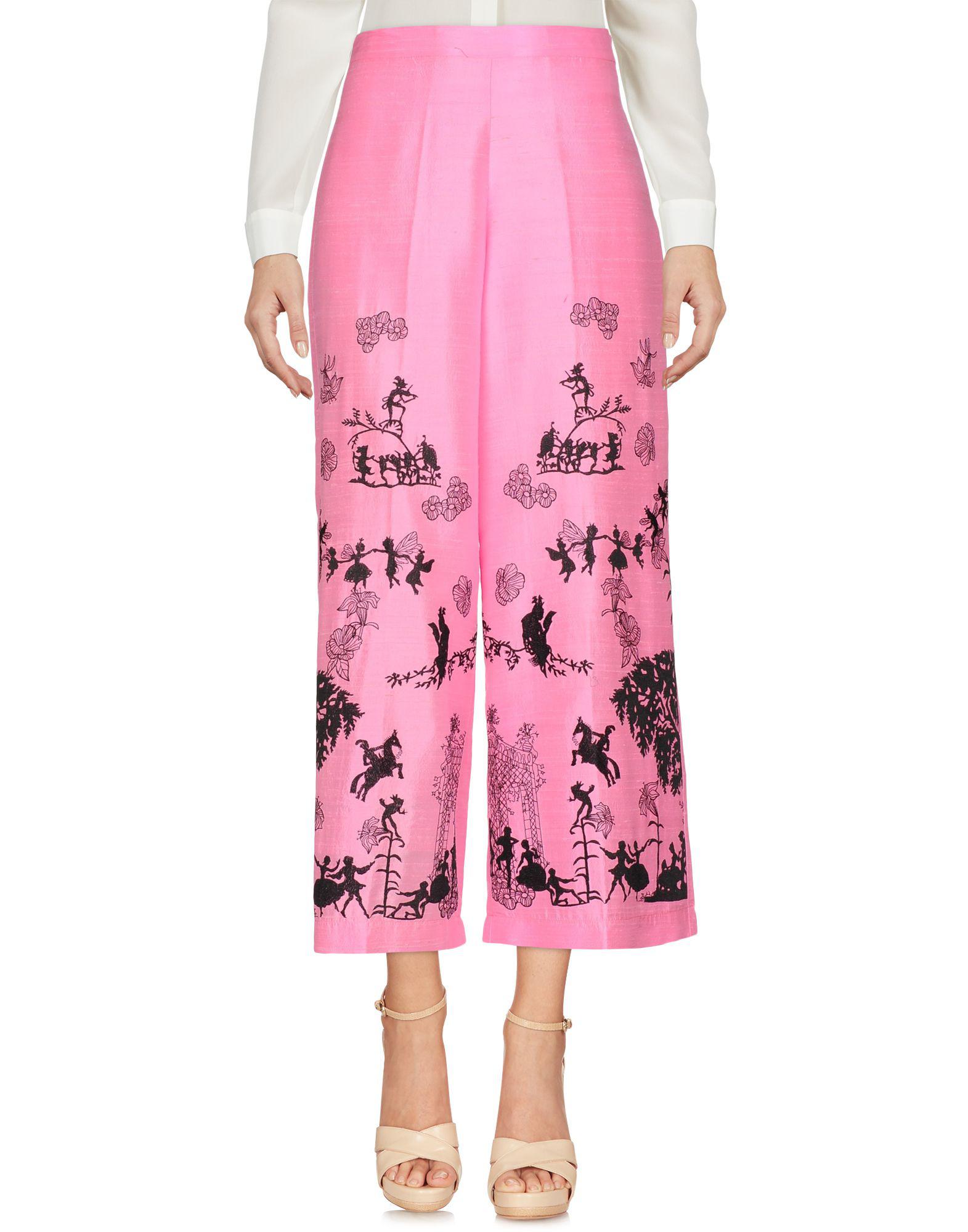 Vivetta Silk Casual Pants in Fuchsia (Pink) - Lyst