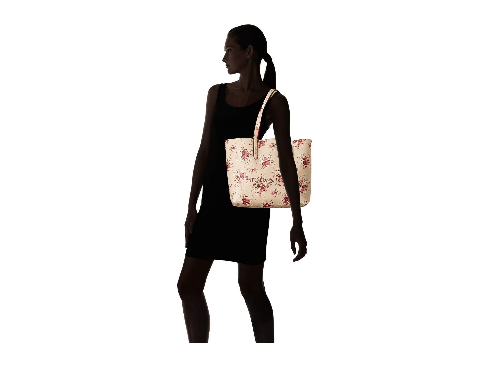 coach floral highline tote